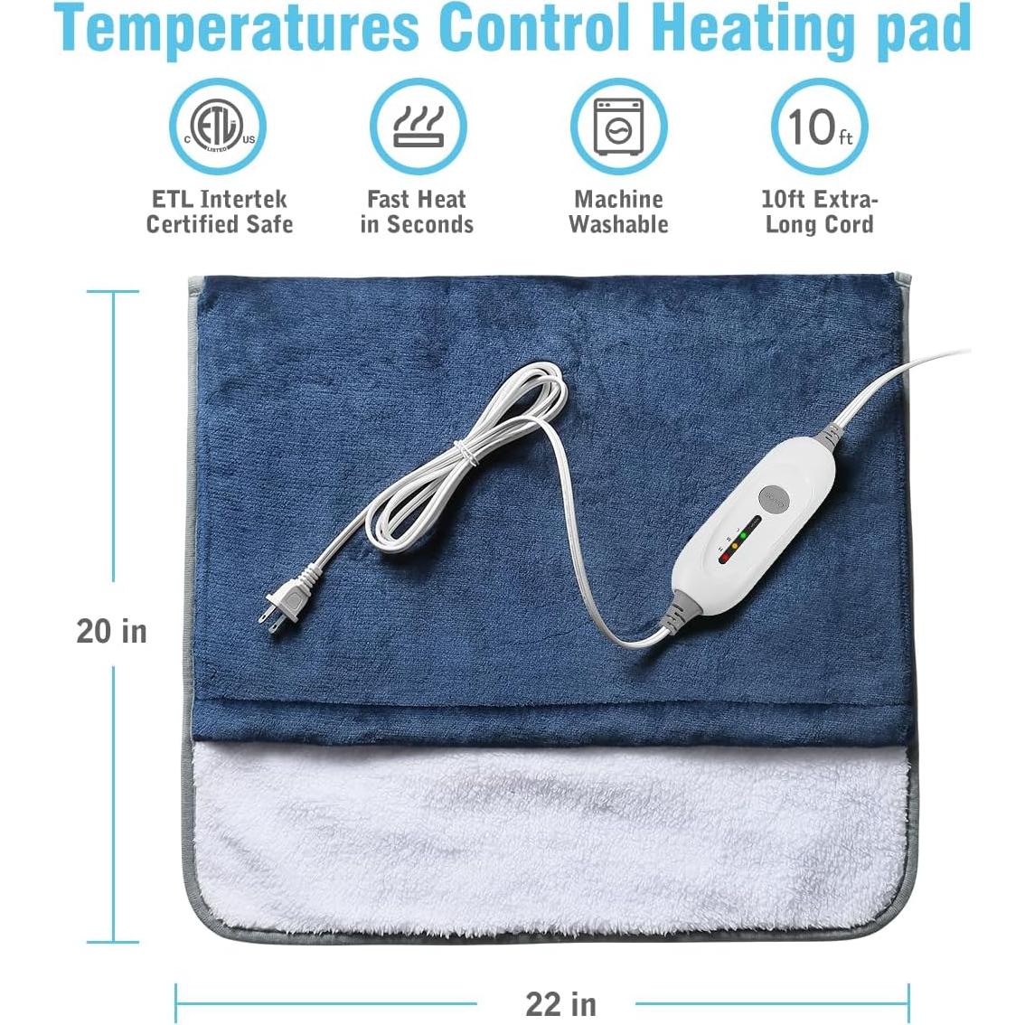 Calentador de pies eléctrico FIGERM 22x20 cm azul con apagado automático