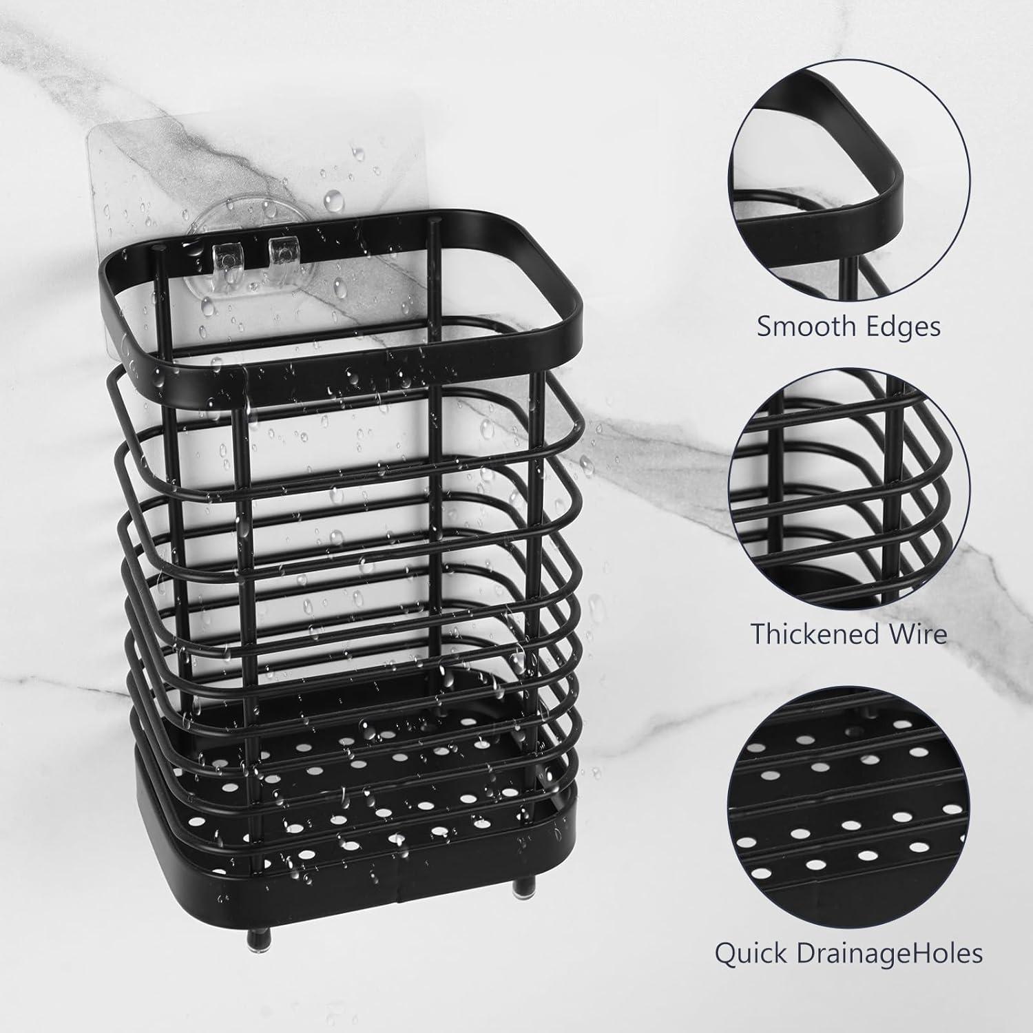 Soporte de Cepillo de Dientes LUEXBOX Negro Acero Inoxidable