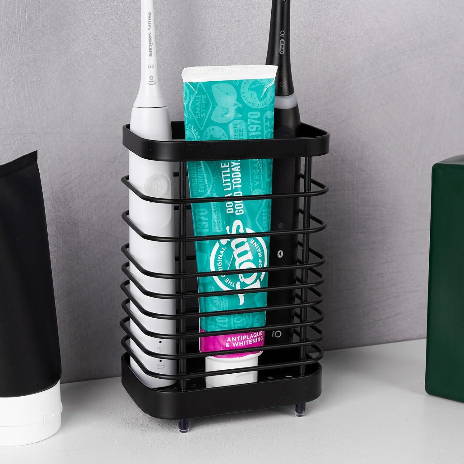 Soporte de Cepillo de Dientes LUEXBOX Negro Acero Inoxidable