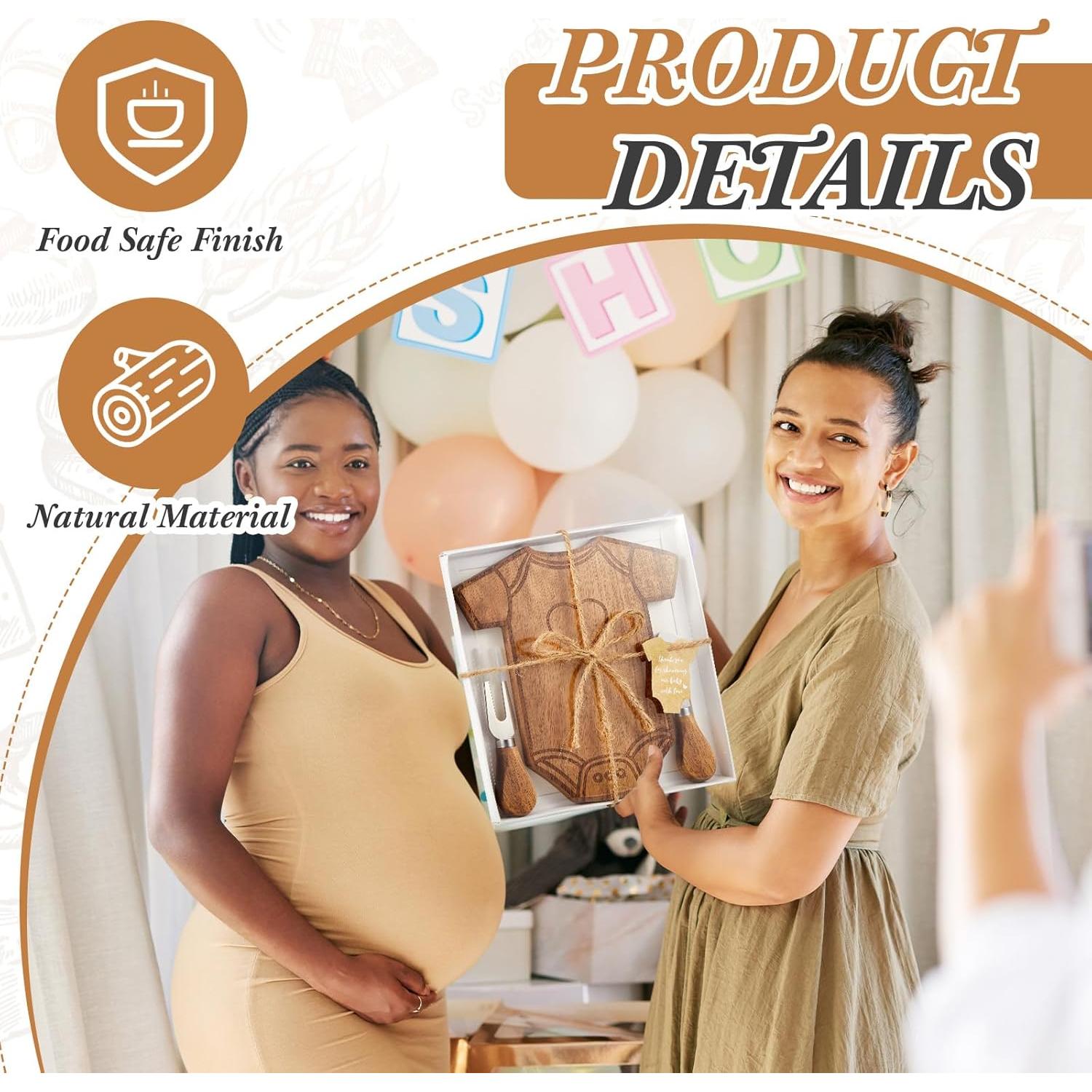 Set de Regalo Baby Shower Ziliny 50 Tablas Acacia 20.5x18 cm