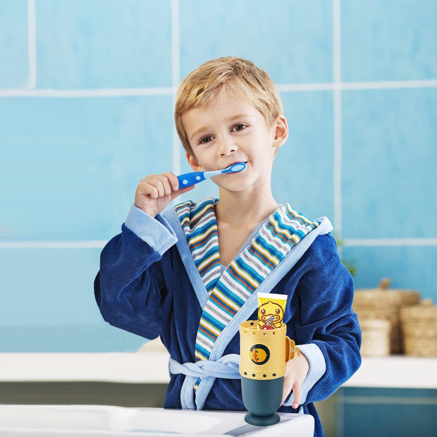 Estuche de Cepillo de Dientes Pwsap Azul 3 en 1 para Viaje