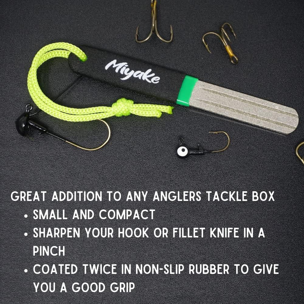 Afilador de Anzuelos de Pesca Miyake Doble Lado Diamante 800/600