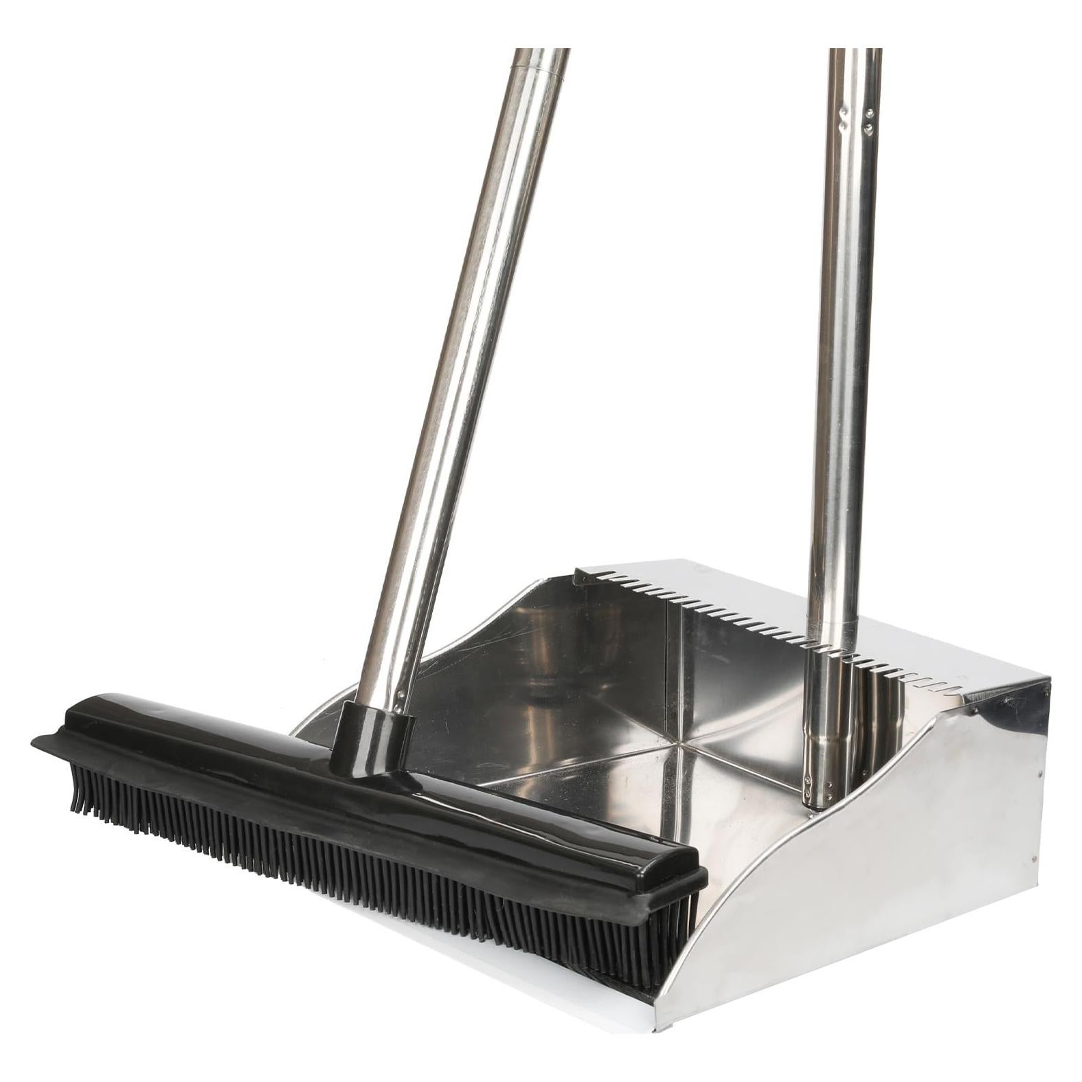 Juego de Escoba de Goma y Recogedor CHANHOO 1.4 kg Negro