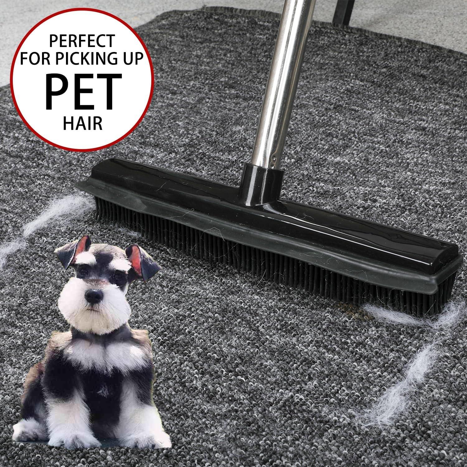 Juego de Escoba de Goma y Recogedor CHANHOO 1.4 kg Negro