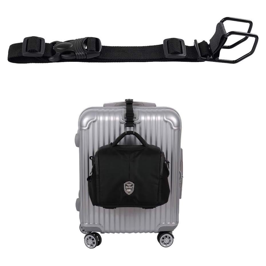 Correa de Equipaje Vigorport Ajustable con Gancho J Negro