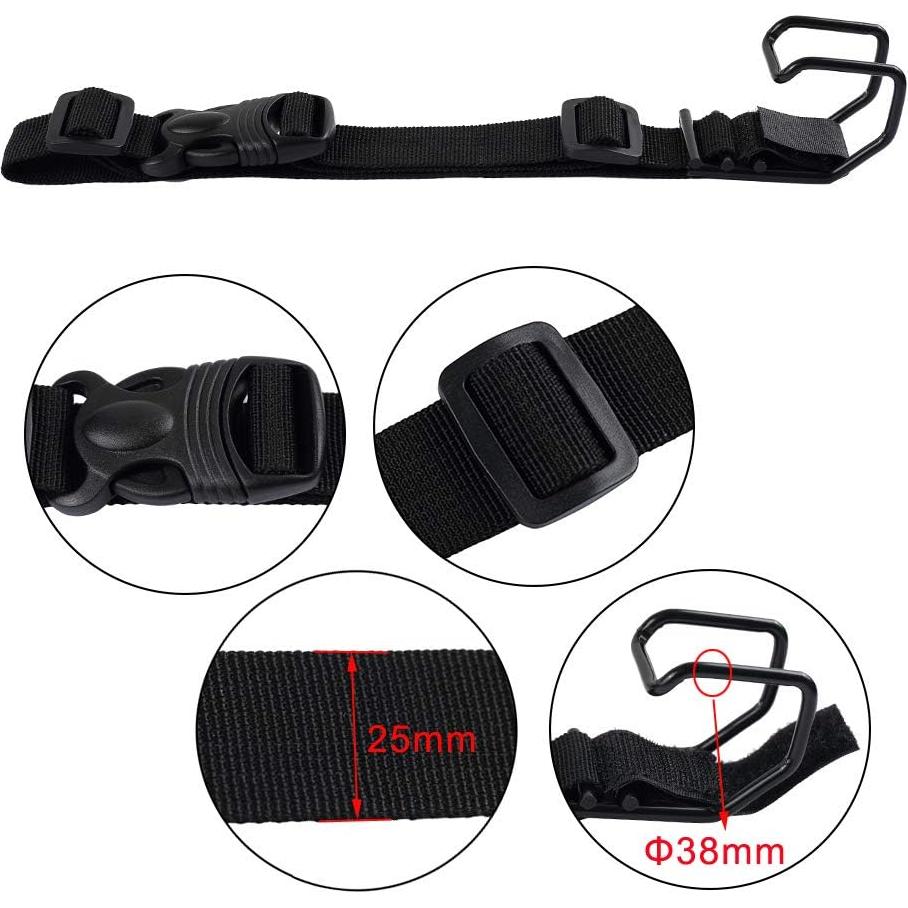 Correa de Equipaje Vigorport Ajustable con Gancho J Negro