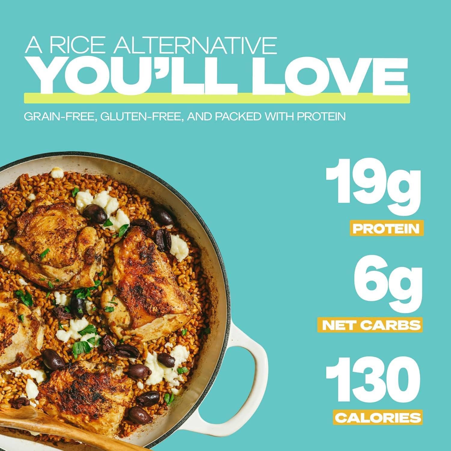 Arroz Mediterráneo Keto Kaizen 226.8g - Alto en Proteínas, Sin Gluten