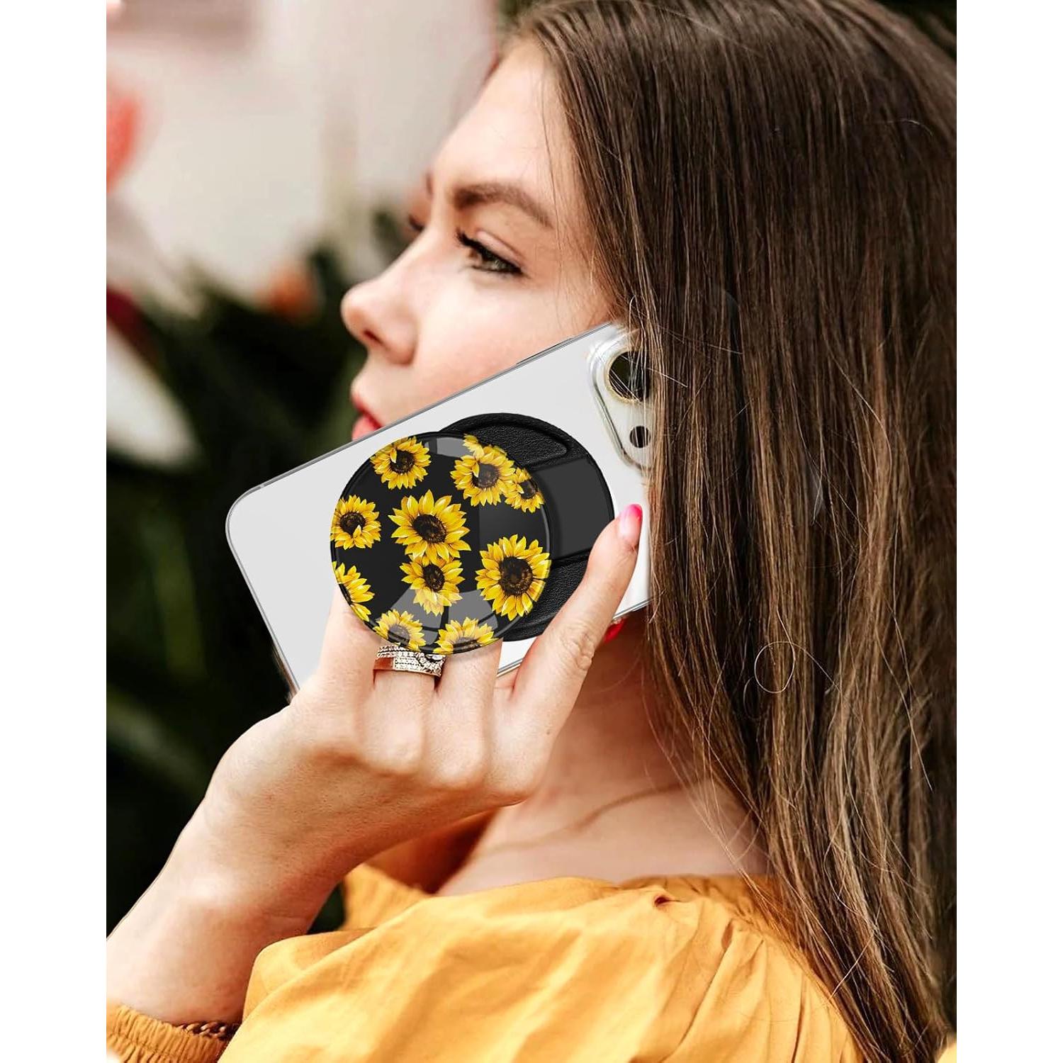 Soporte Magnético para Teléfono Kidcube Girasol Negro - Compatible con MagSafe