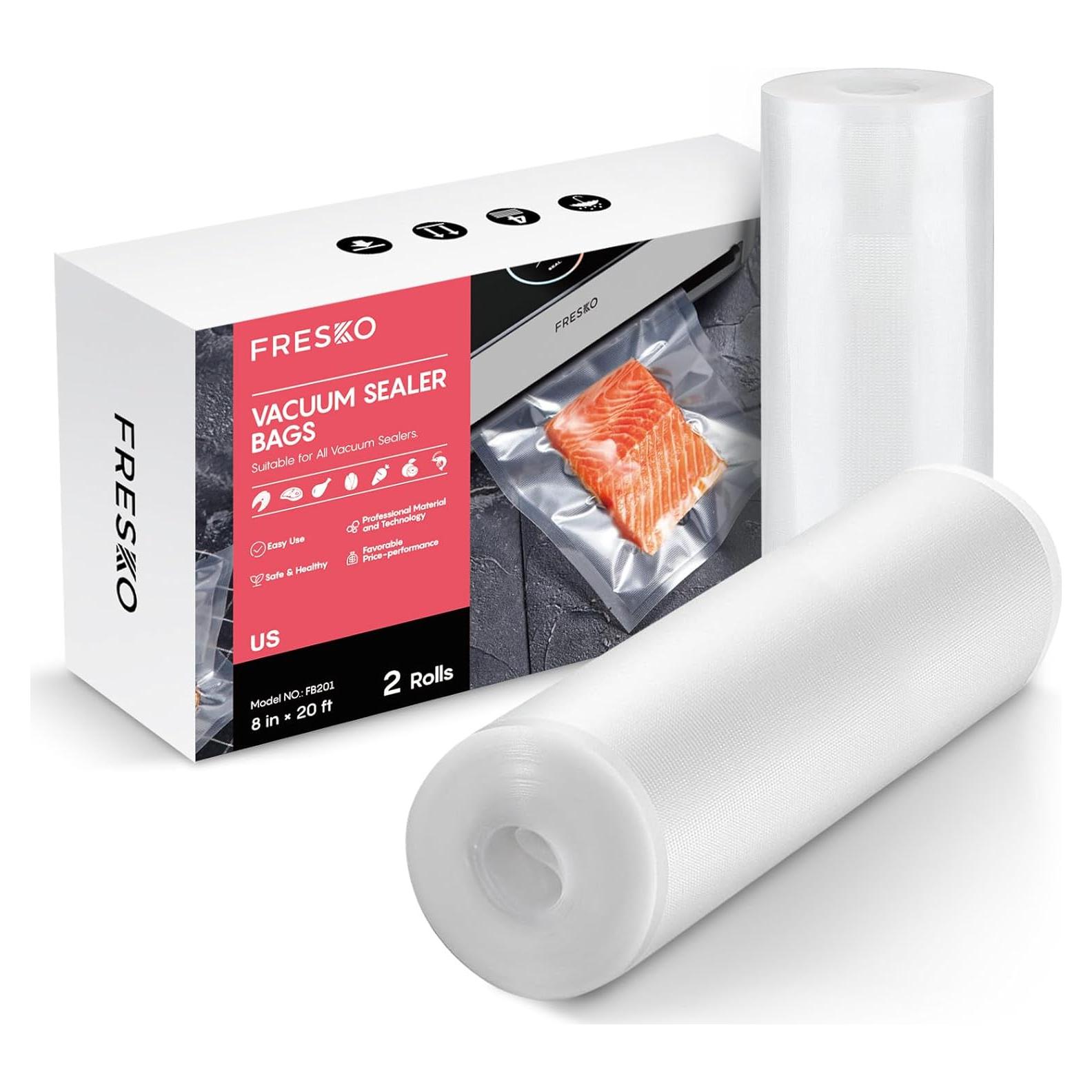 Bolsas de Sellado al Vacío Fresko 20.32cm x 6.1m - 2 Rollos