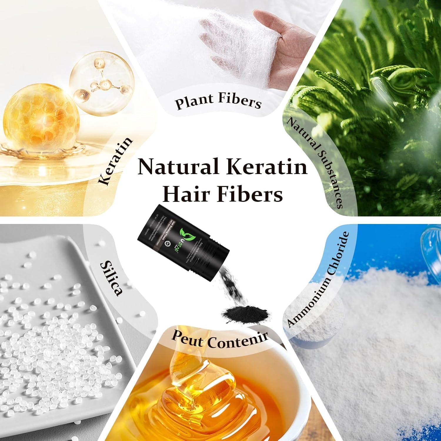 Bolsa de Recarga de Fibras para Cabello USTAR 50g Castaño Claro