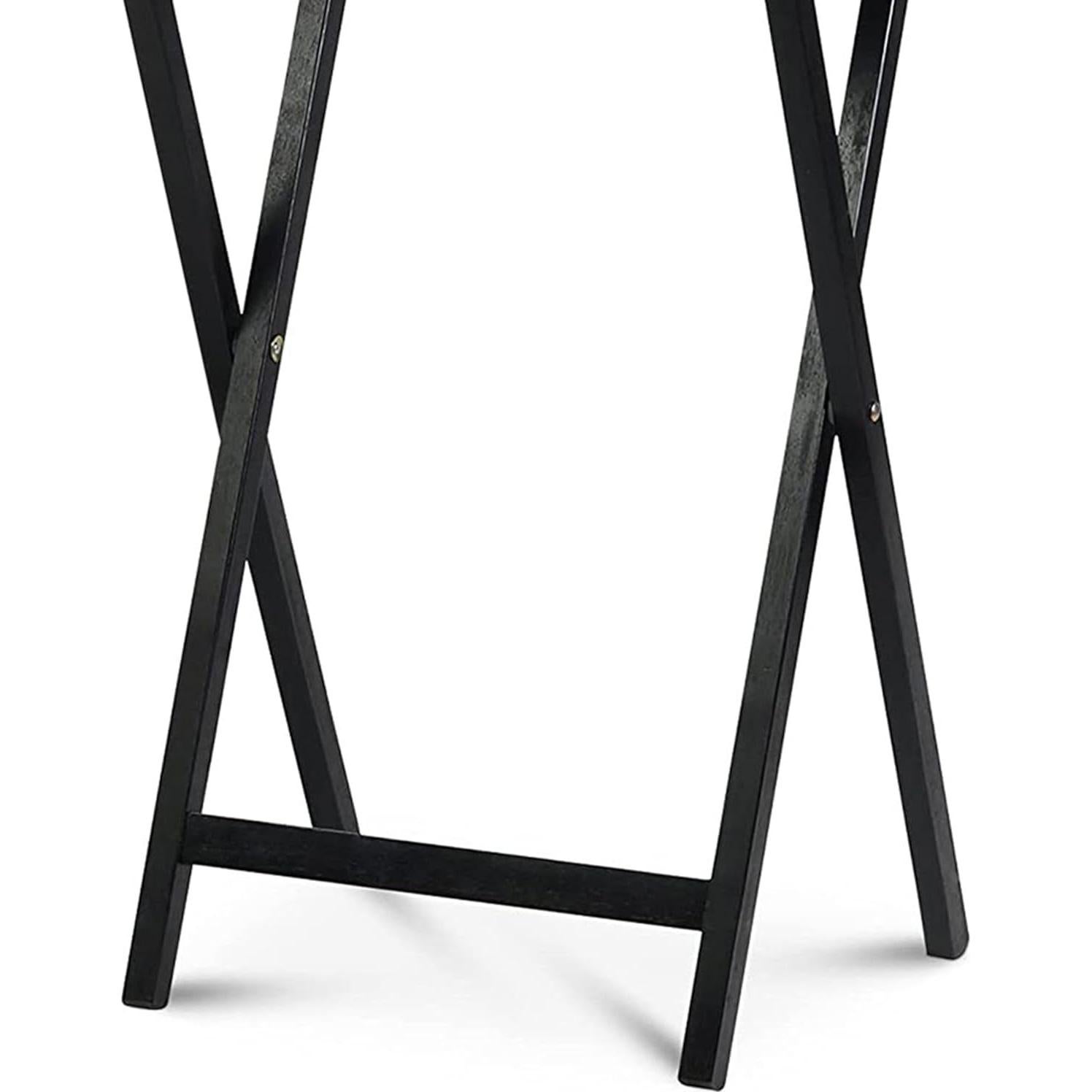 Juego de 5 Mesas Plegables de Madera PJ Wood Negro