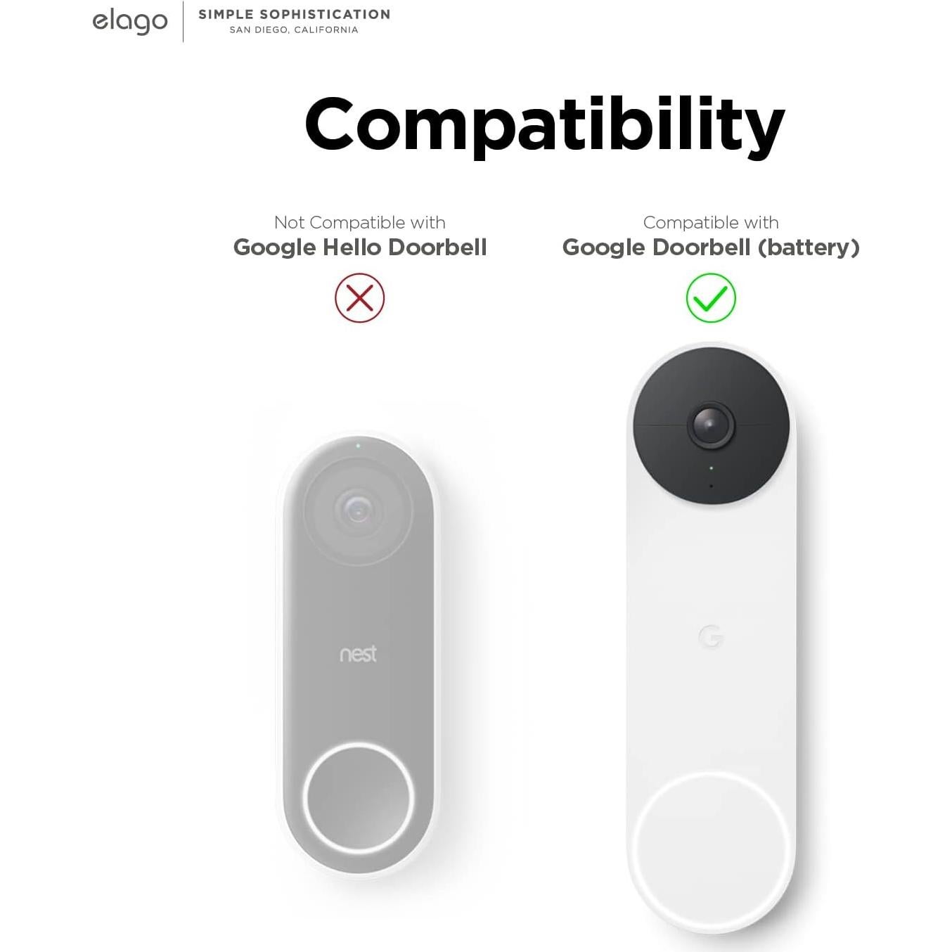 Funda de Silicona elago para Google Nest Hello Gris 2021