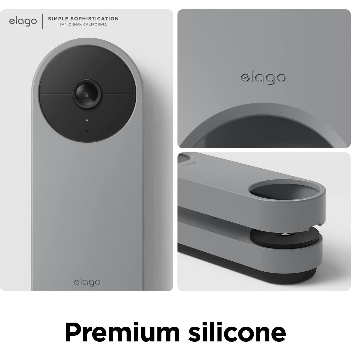 Funda de Silicona elago para Google Nest Hello Gris 2021