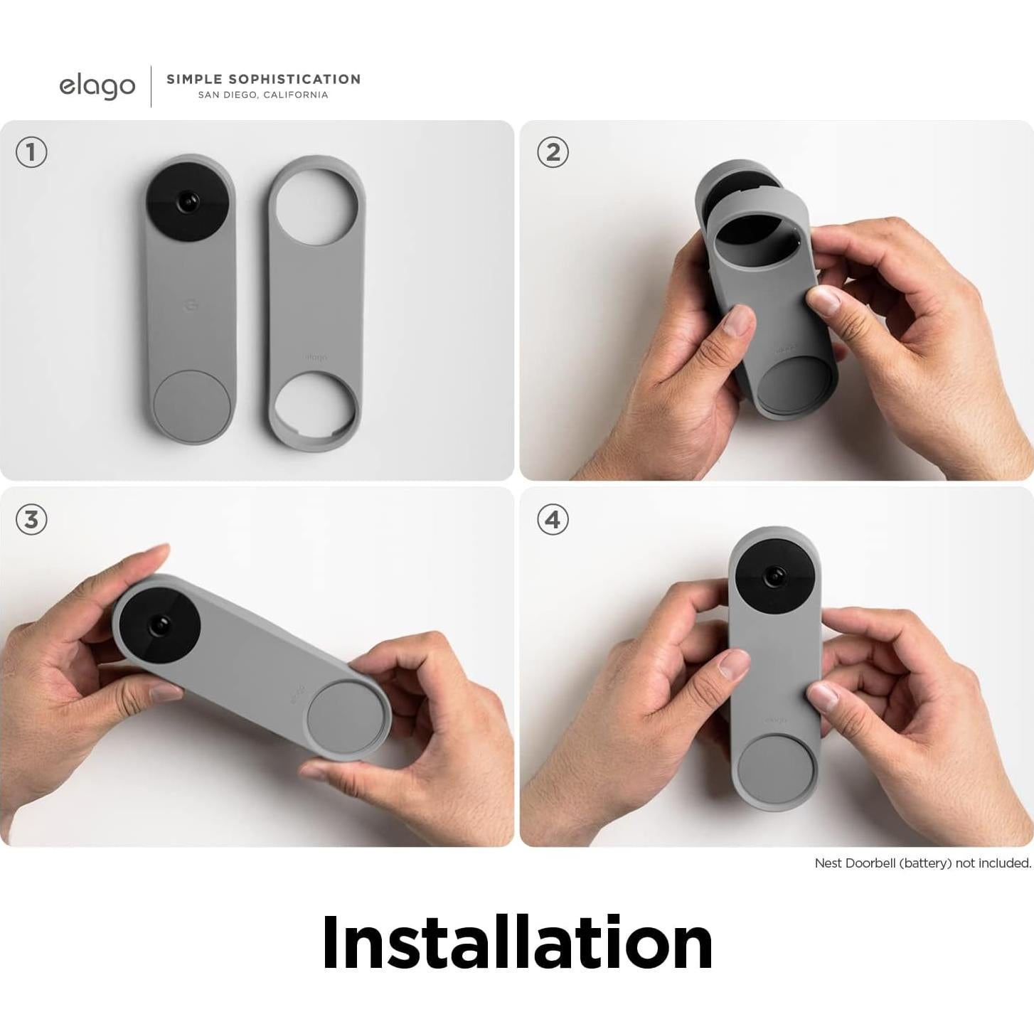 Funda de Silicona elago para Google Nest Hello Gris 2021