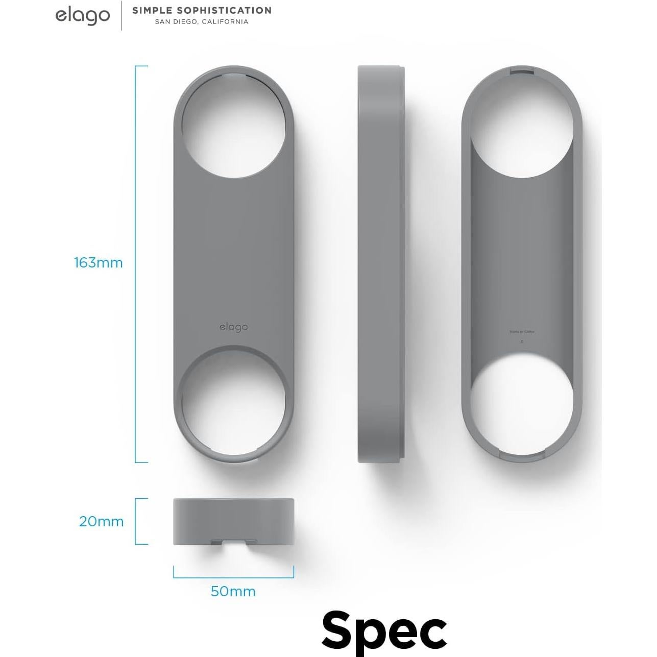 Funda de Silicona elago para Google Nest Hello Gris 2021