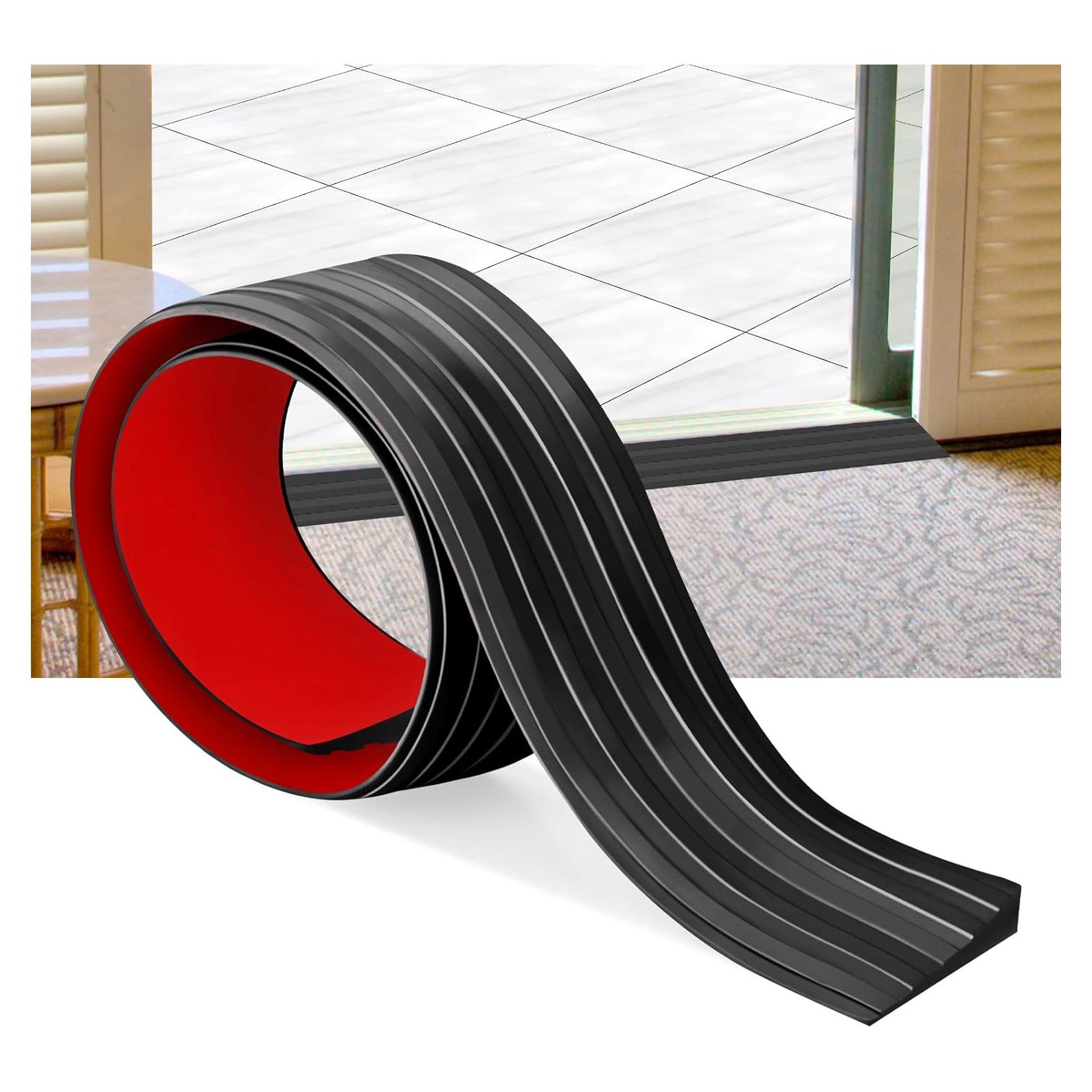 Rampa de Umbral de Goma EYAYEN 2 cm Elevación 1 m Negro