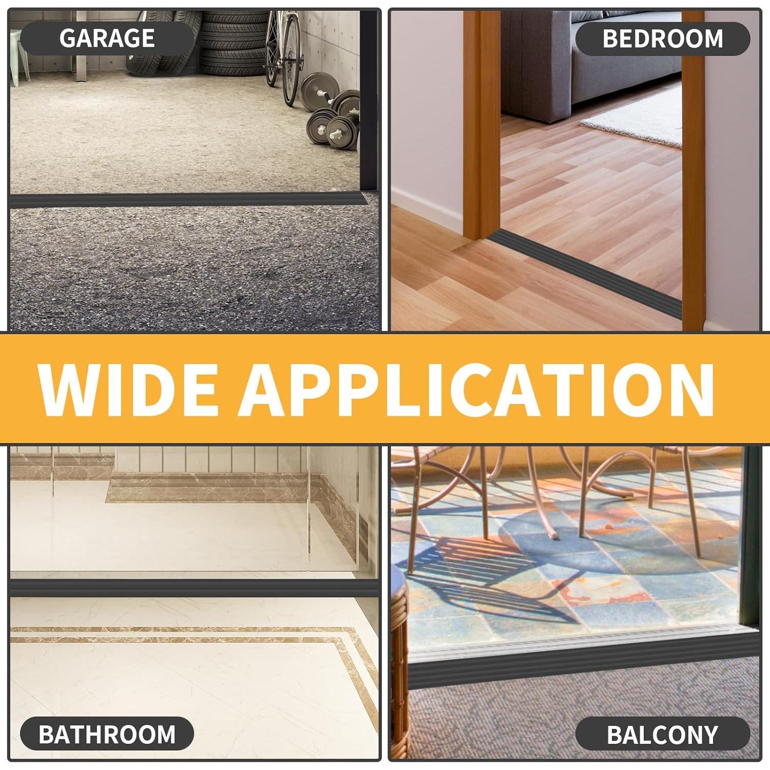 Rampa de Umbral de Goma EYAYEN 2 cm Elevación 1 m Negro