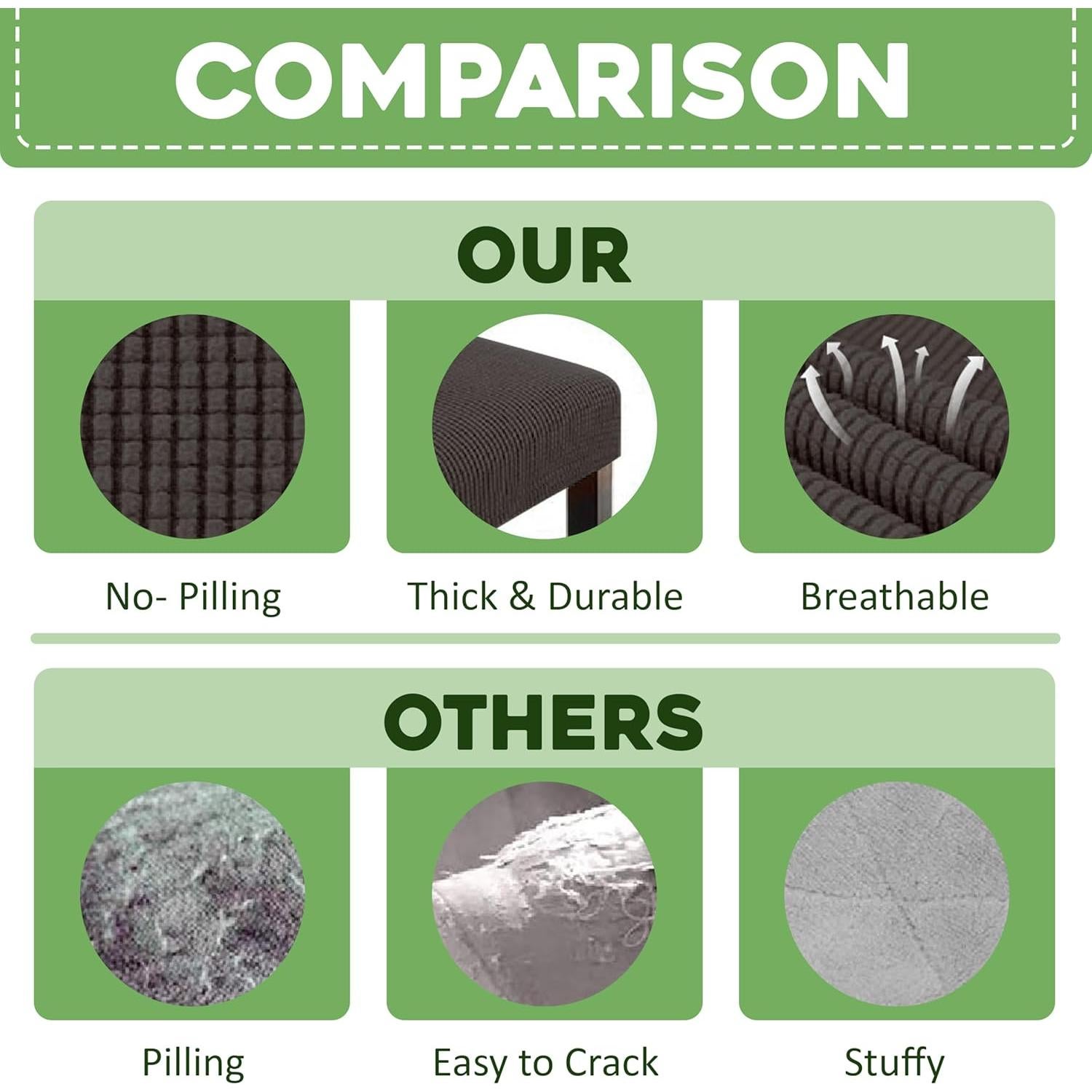 Fundas elásticas para brazos de sofá EDENATURE - Negro - Paquete de 2