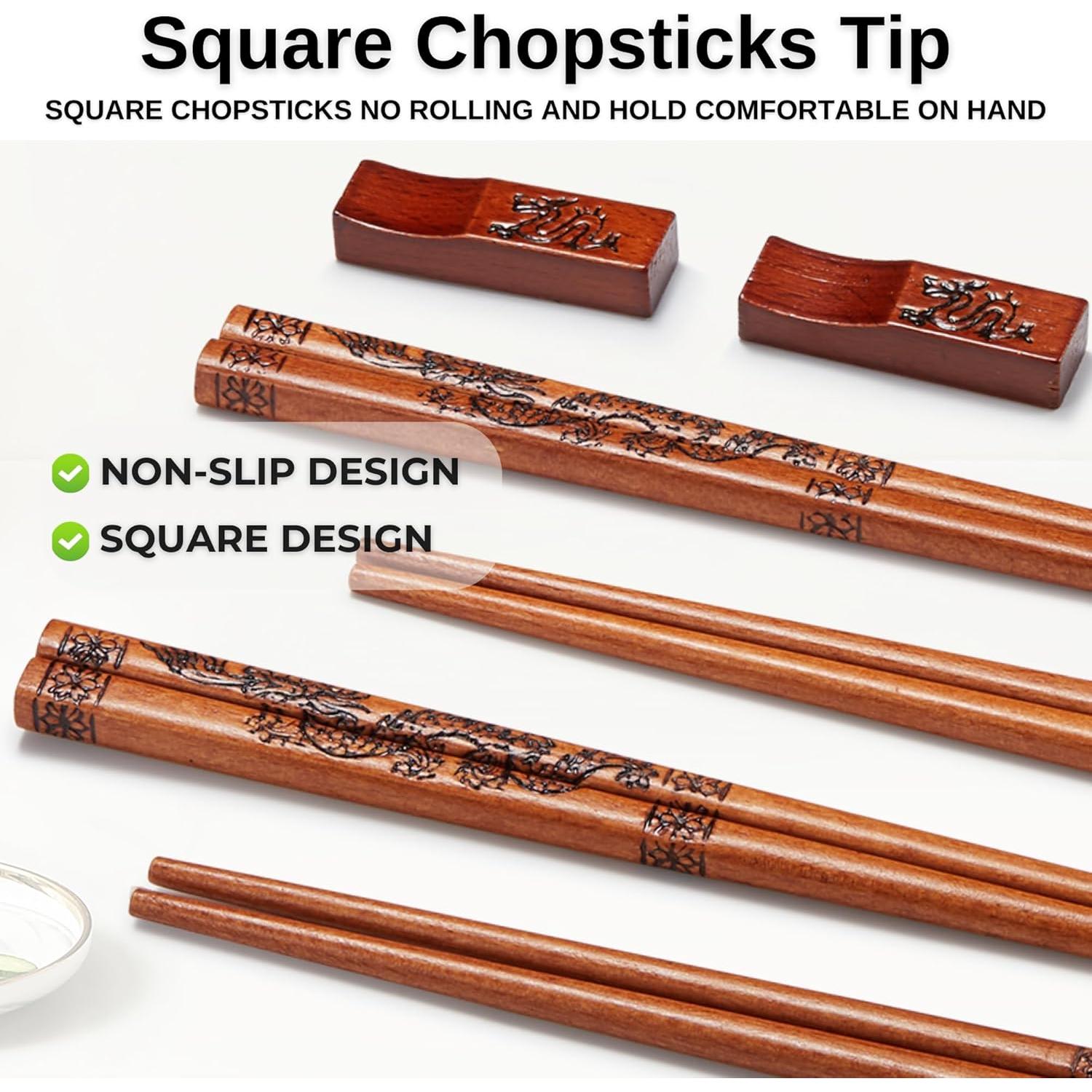 Palillos Reutilizables MUMSUNG Dragón 23.5 cm - 2 Pares