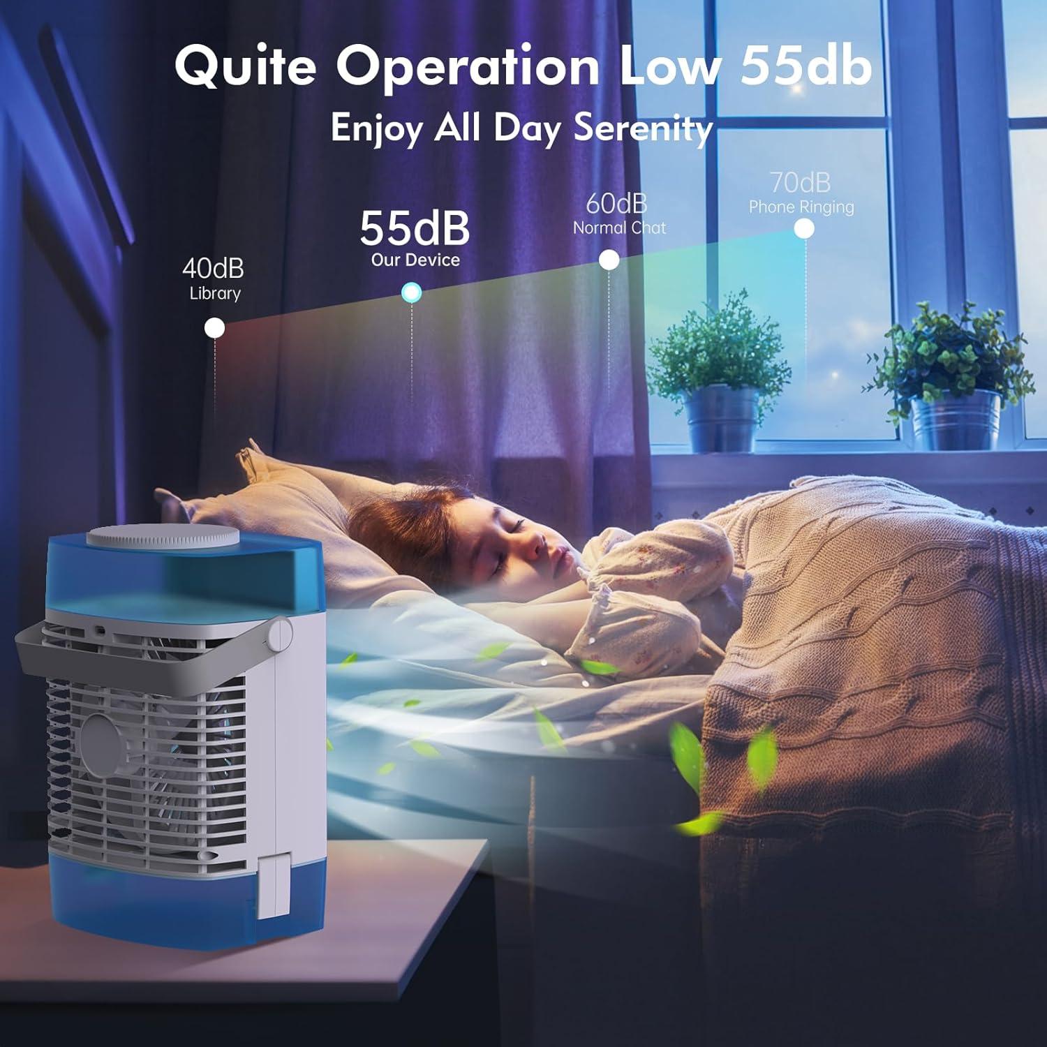 Acondicionador de Aire Portátil 3-en-1 Habseli CF-626R 1000ml