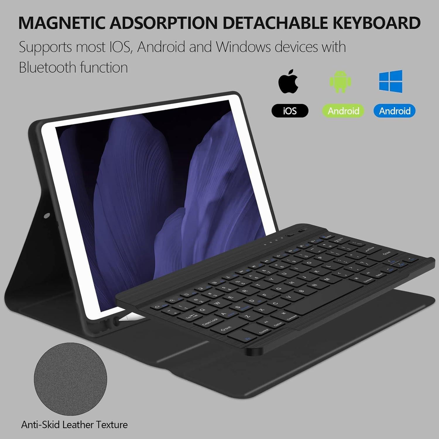 Funda de Teclado BQSS para iPad 10.2" 9ª/8ª/7ª Generación - Negro