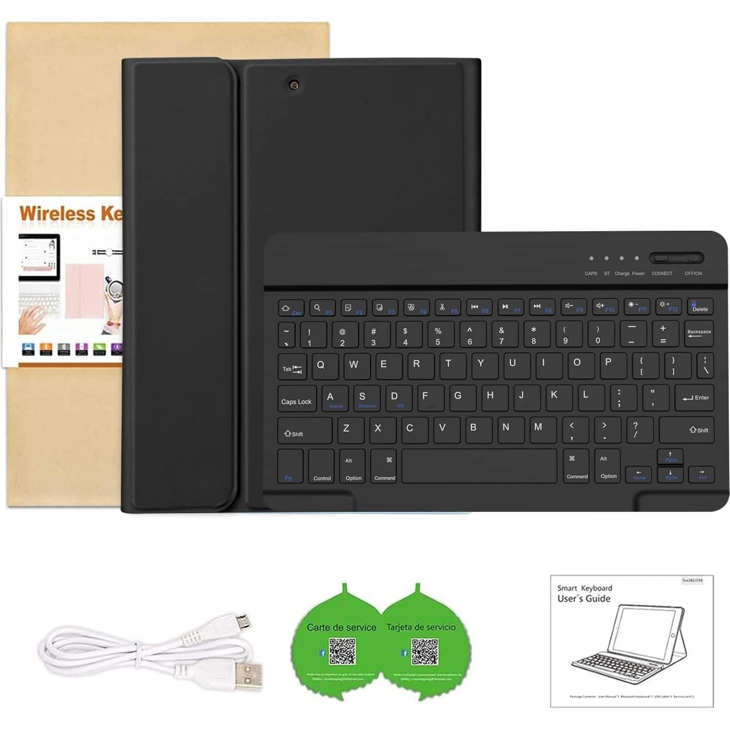 Funda de Teclado BQSS para iPad 10.2" 9ª/8ª/7ª Generación - Negro