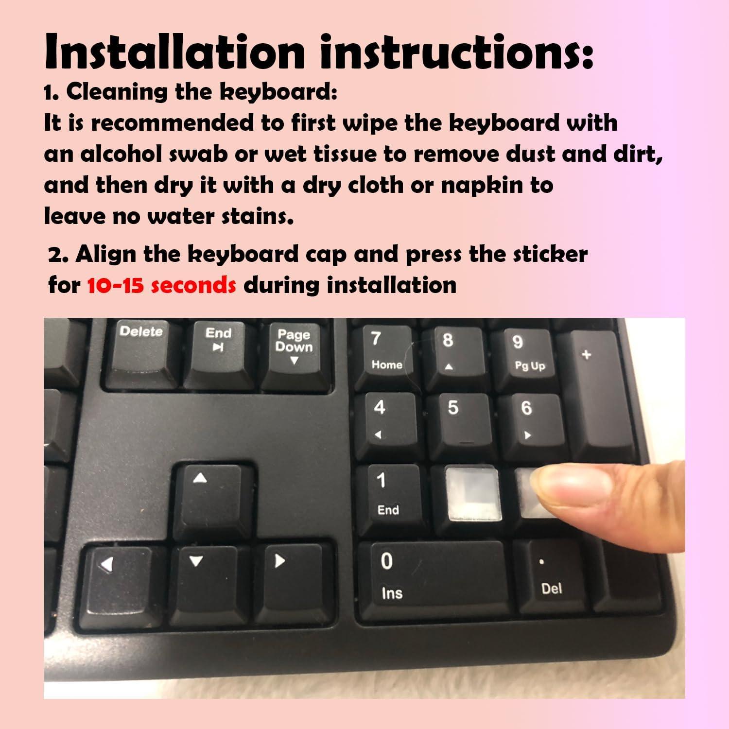 Almohadillas de Teclado de Silicona Adhesiva MERFUNTO 80 PCS