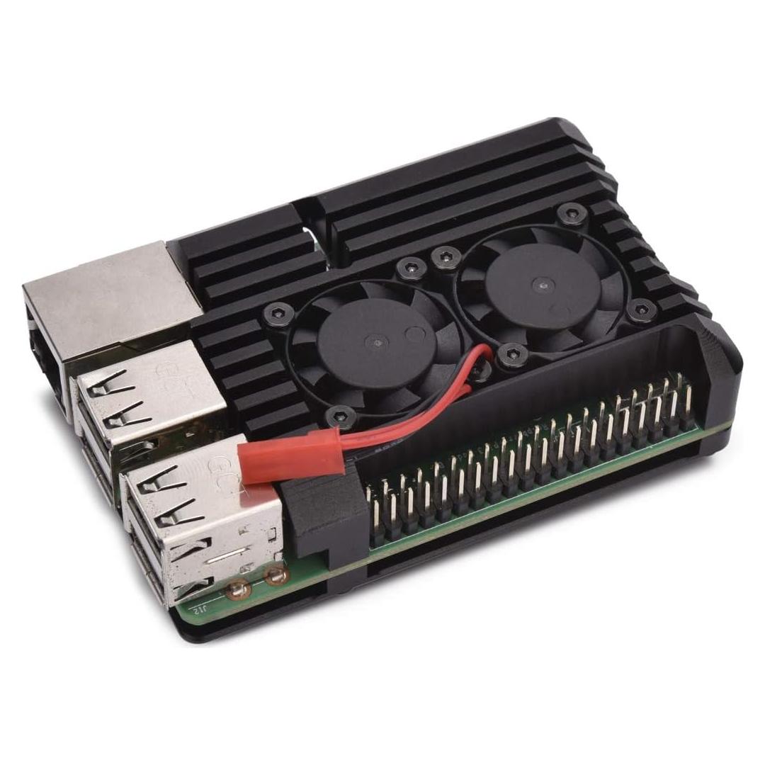 Caja de Aluminio para Raspberry Pi 3 B+ con Ventilador Dual