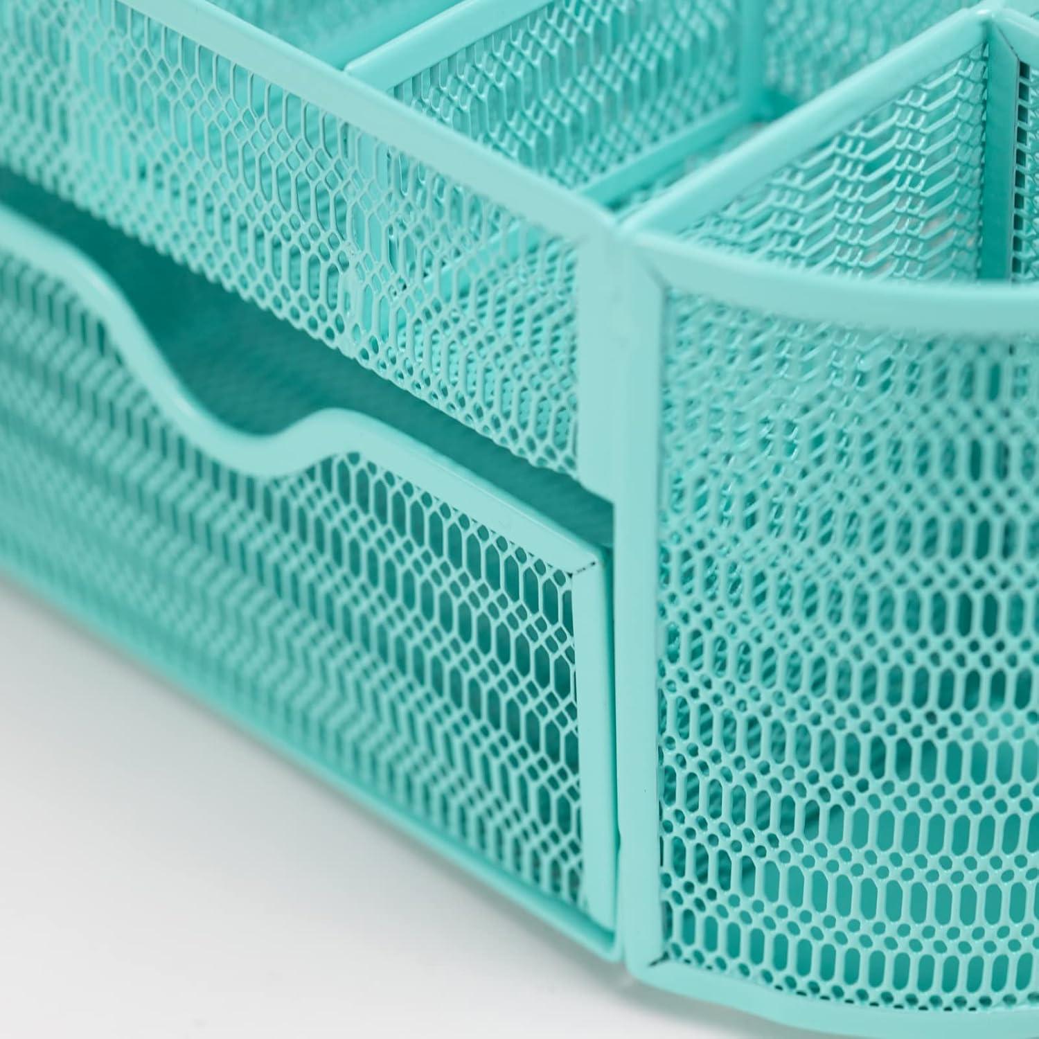 Organizador de Escritorio BLU MONACO Aqua - Metal Rectangular