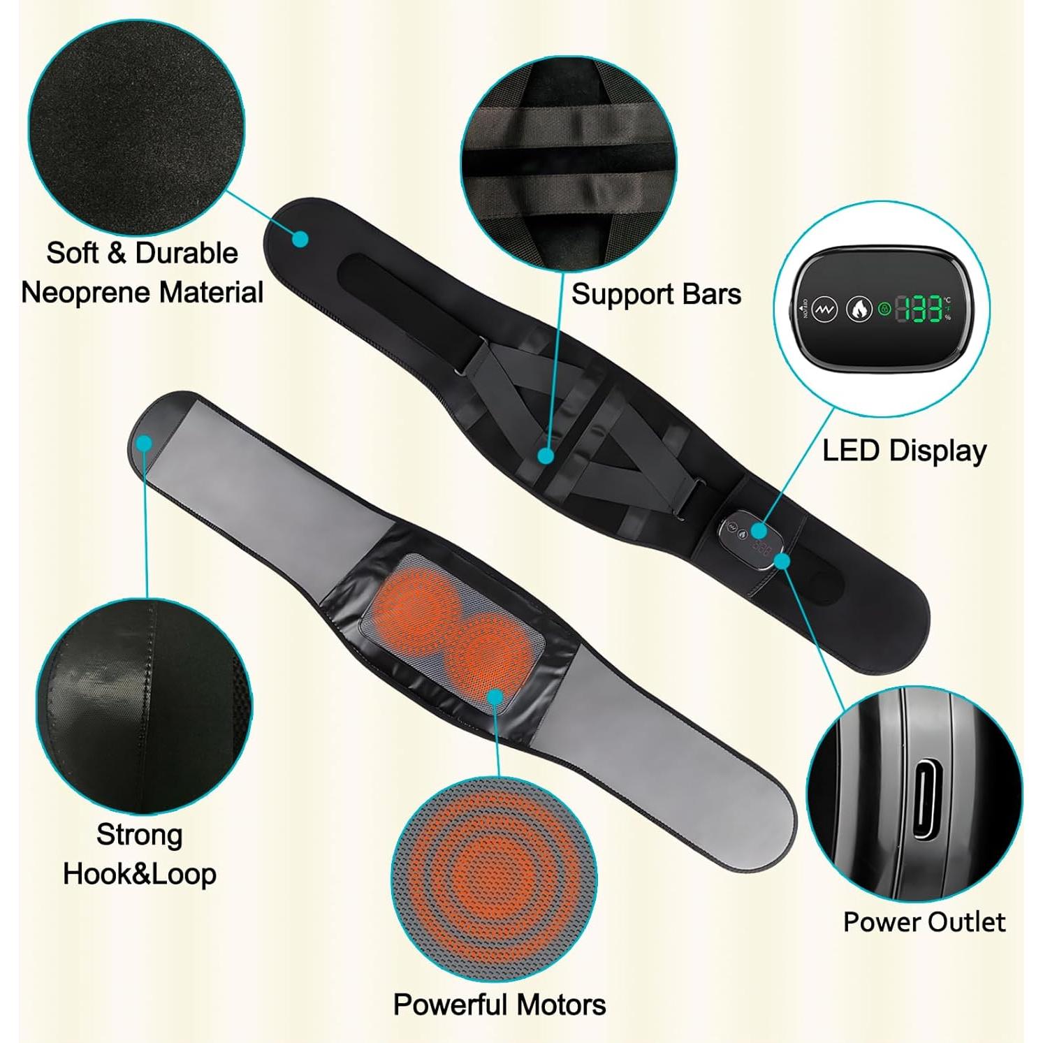Almohadilla Térmica Inalámbrica BINGONE con Masajeador 5000mAh