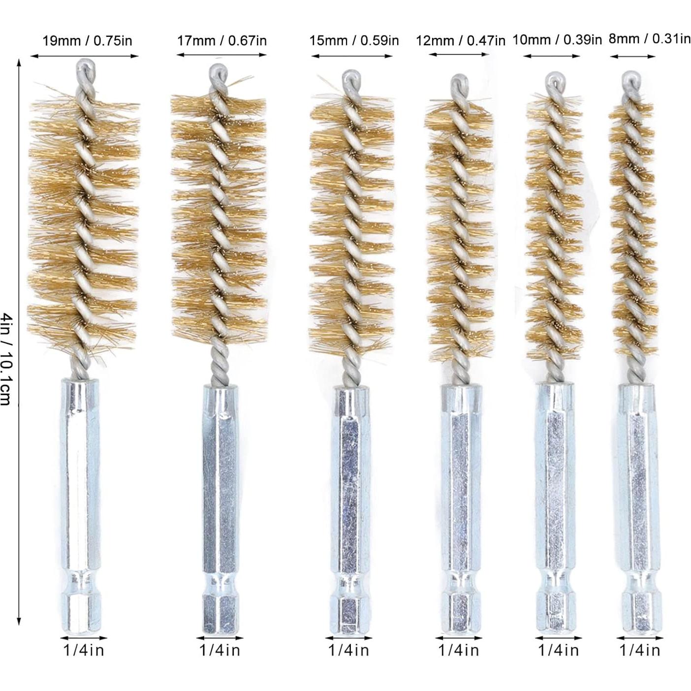 Juego de 6 Cepillos de Limpieza WALFRONT con Mango Hexagonal