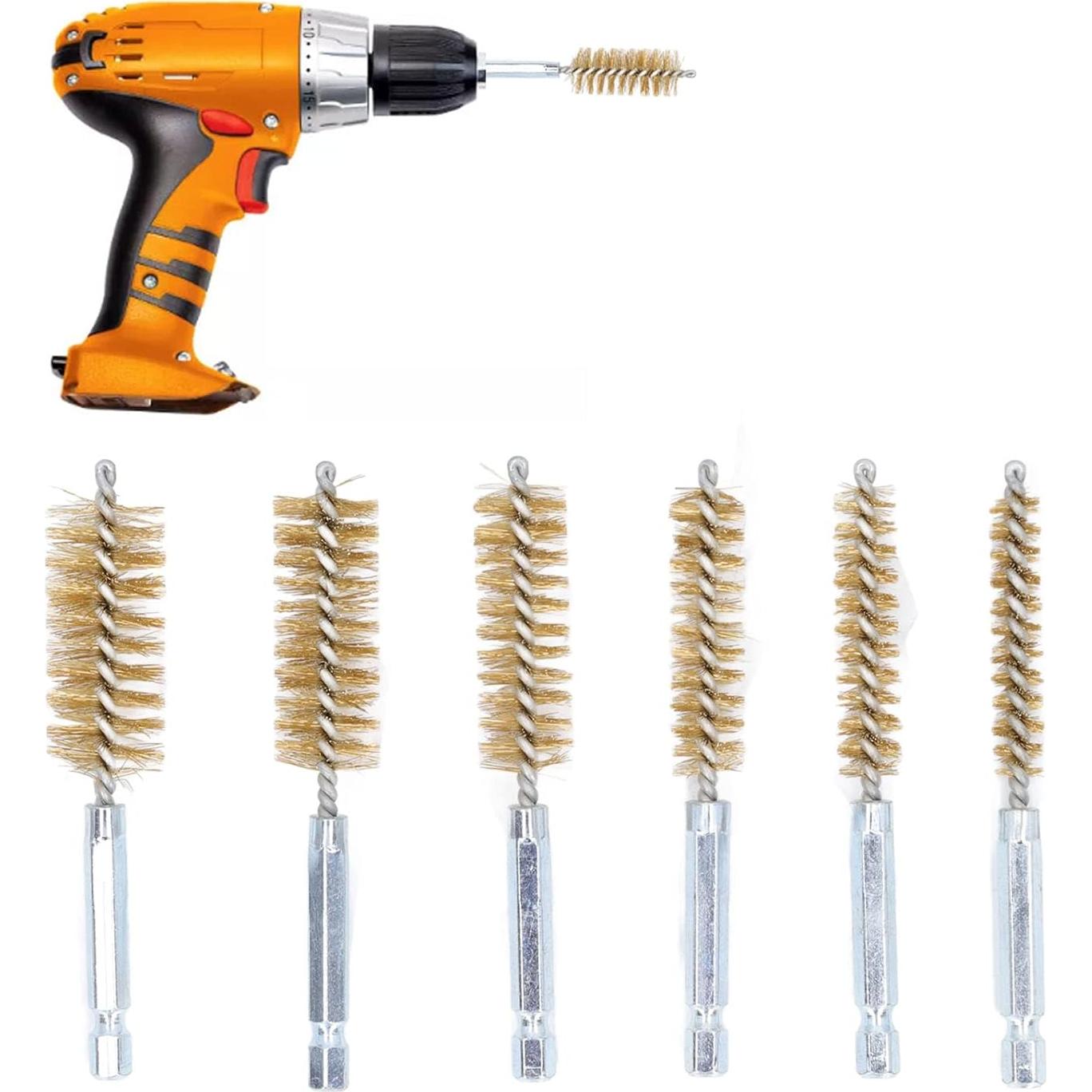 Juego de 6 Cepillos de Limpieza WALFRONT con Mango Hexagonal