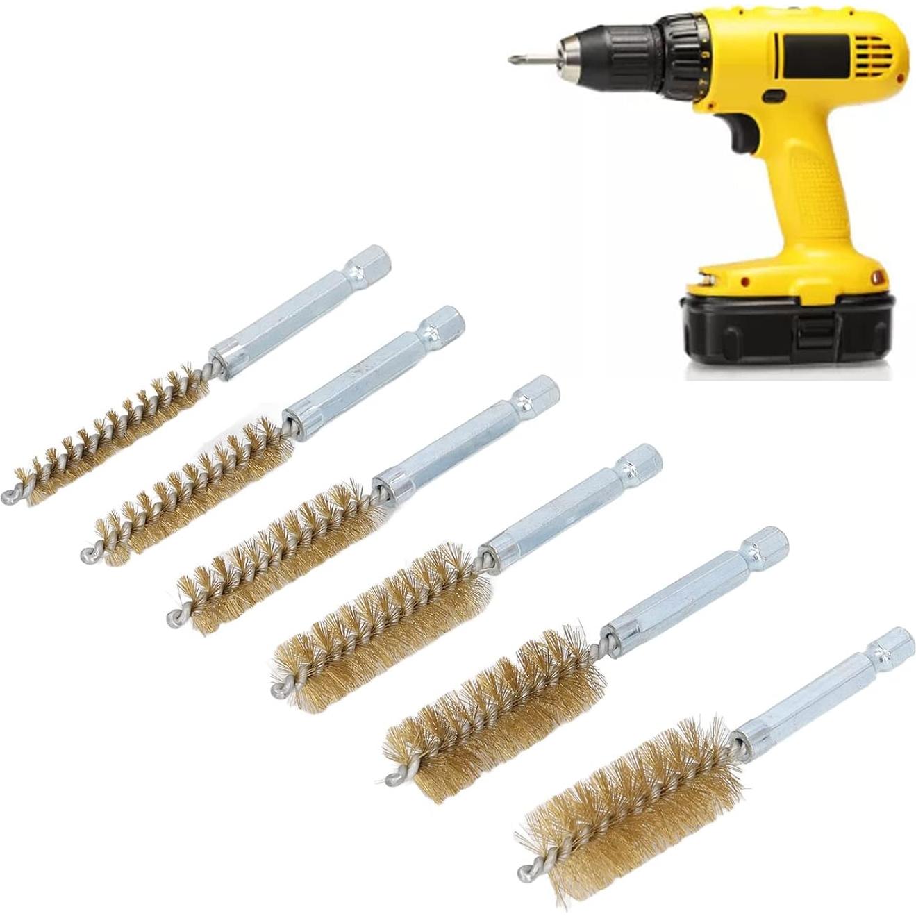 Juego de 6 Cepillos de Limpieza WALFRONT con Mango Hexagonal