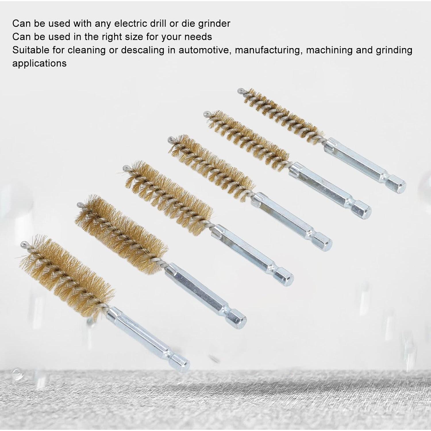 Juego de 6 Cepillos de Limpieza WALFRONT con Mango Hexagonal