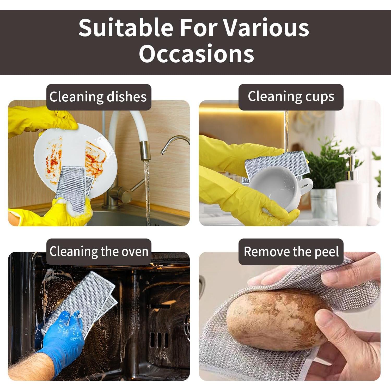 Trapos de Lavado de Platos Sopurrrdy - 3 Piezas Sin Rayones