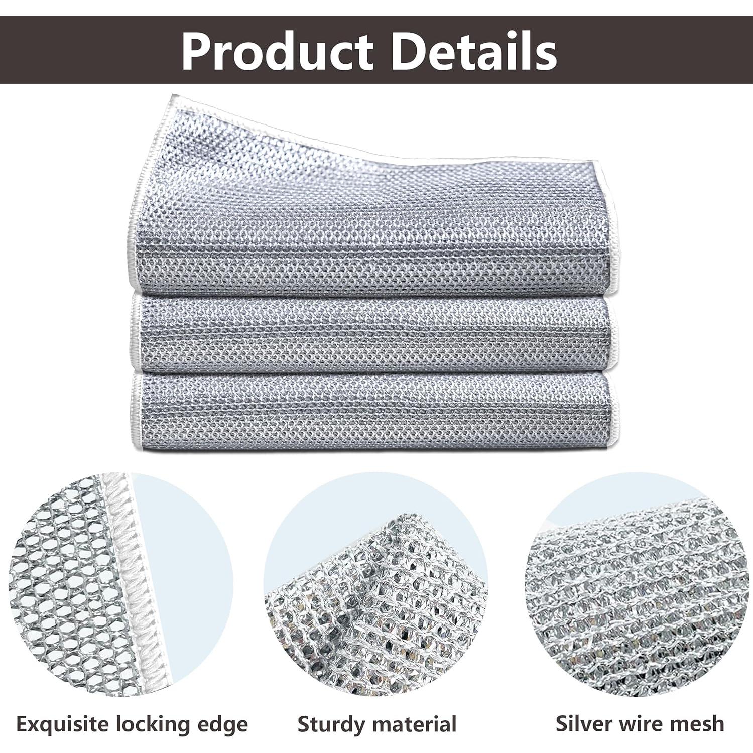 Trapos de Lavado de Platos Sopurrrdy - 3 Piezas Sin Rayones