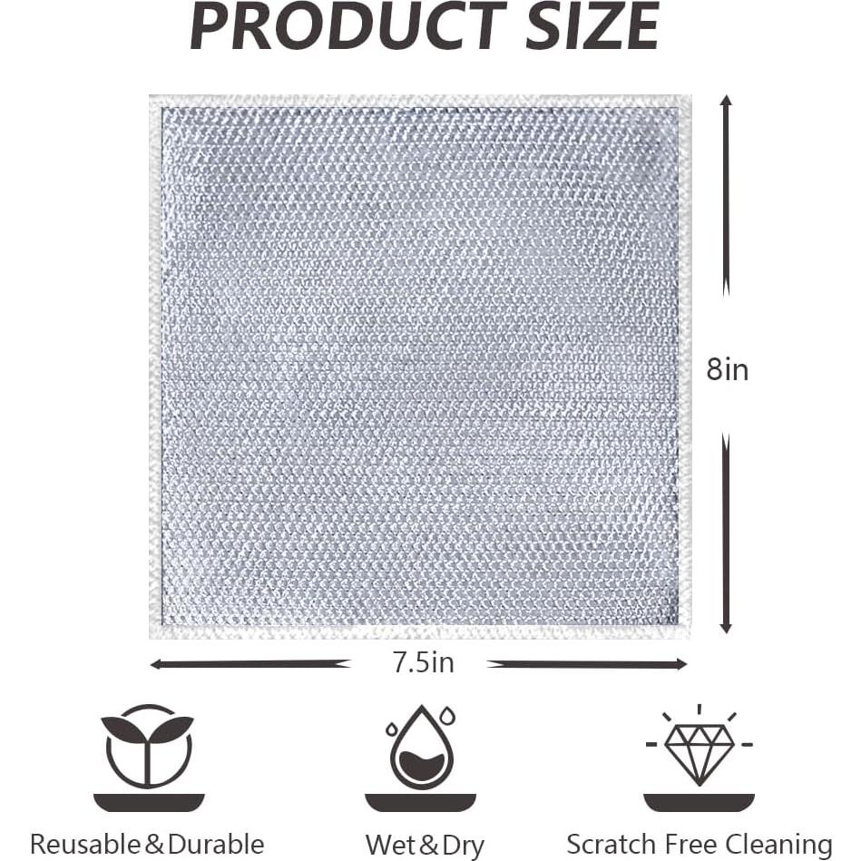 Trapos de Lavado de Platos Sopurrrdy - 3 Piezas Sin Rayones
