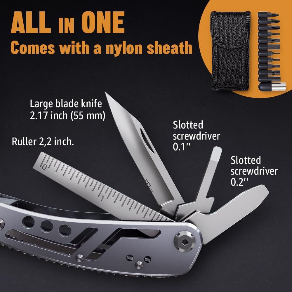 Multiherramienta 24-en-1 Grand Way con cuchillo y alicates