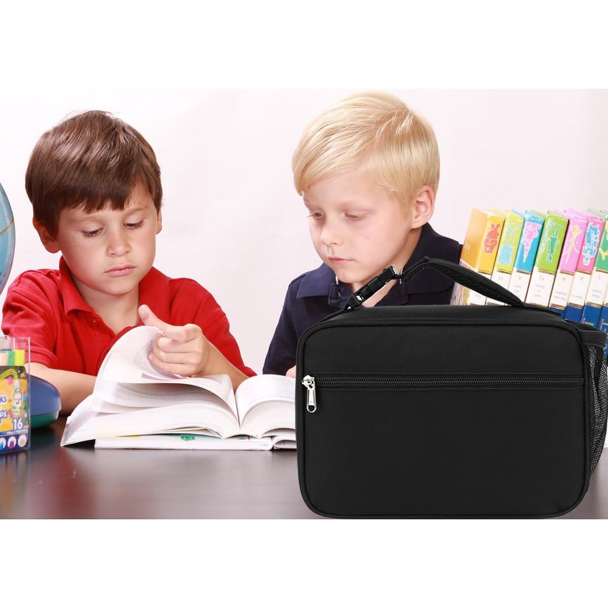 Caja de Almuerzo Aislada GYEUKHAM Negra 5.6L para Niños y Adultos