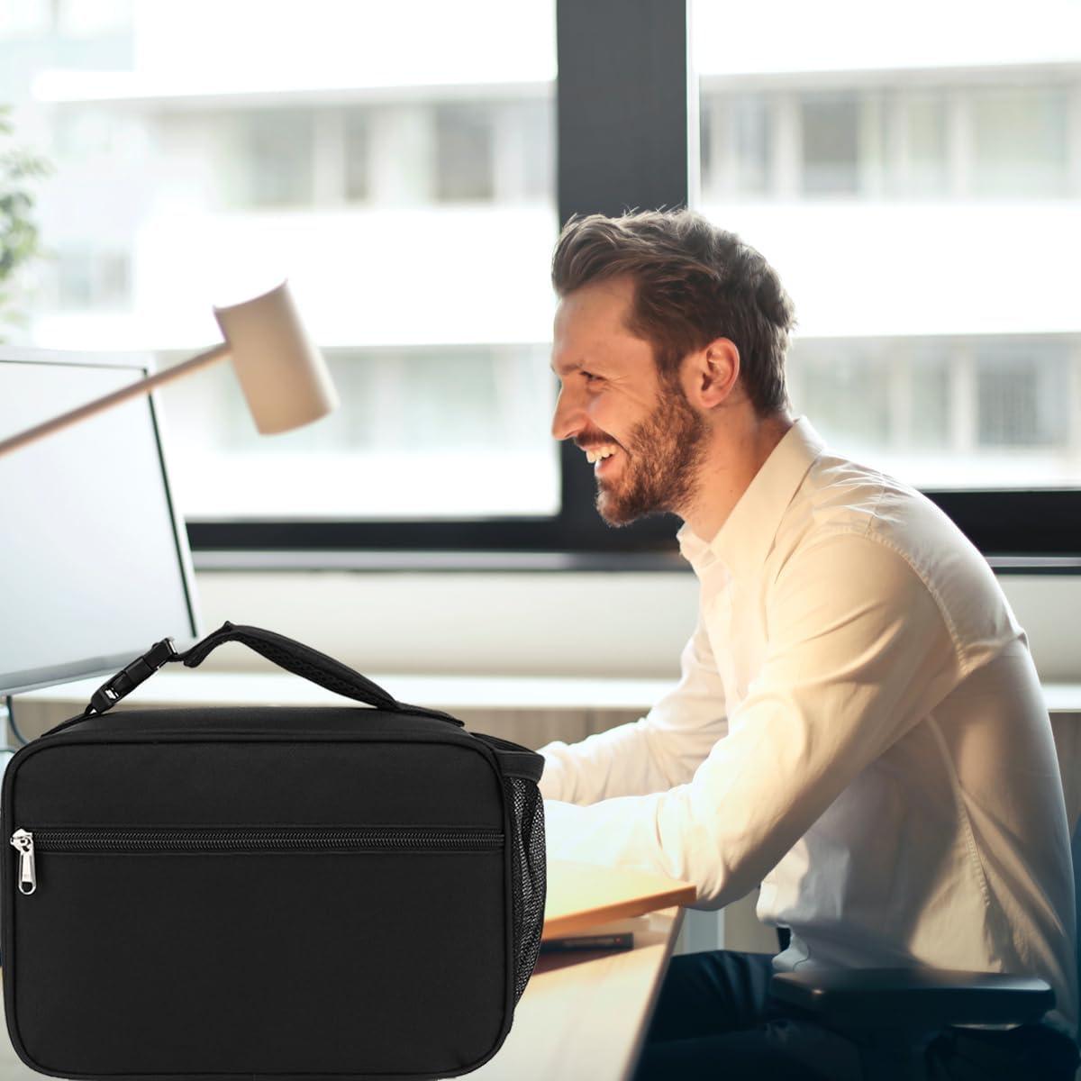 Caja de Almuerzo Aislada GYEUKHAM Negra 5.6L para Niños y Adultos