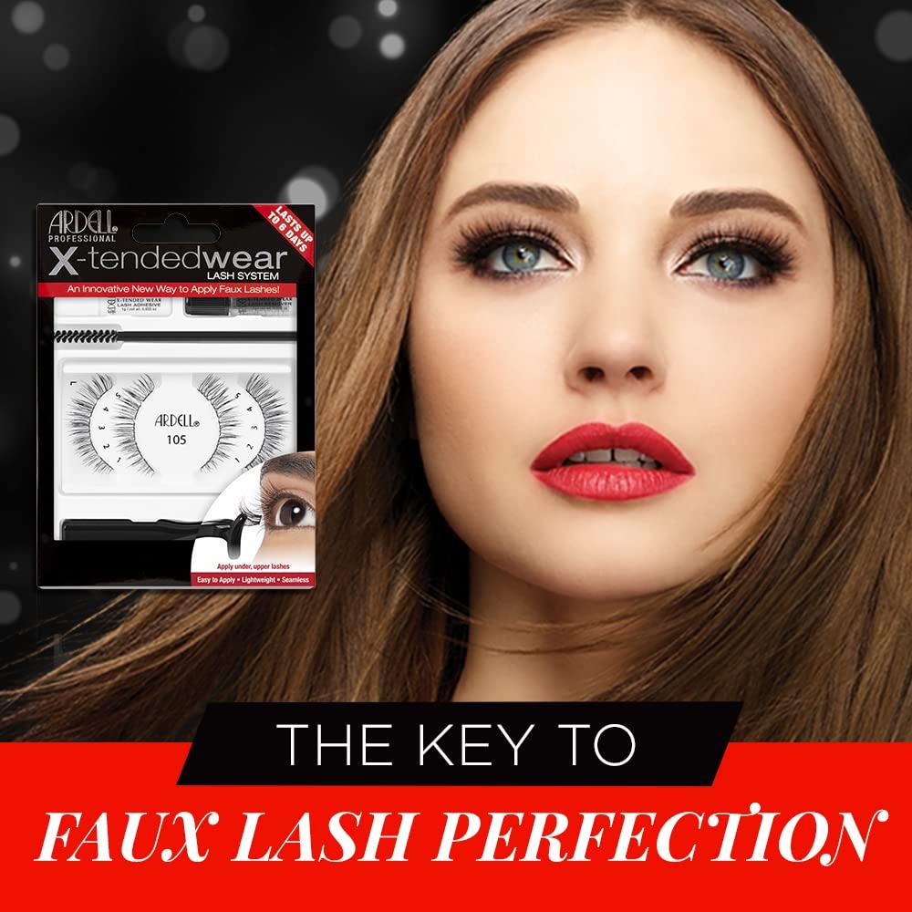 Pestañas Ardell X-tended Wear 105 - Kit 4 Paquetes Larga Duración