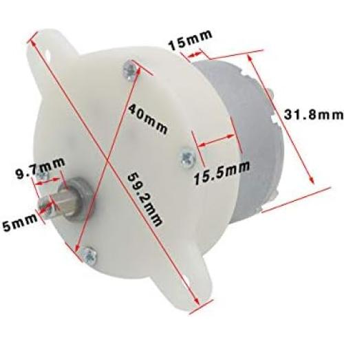 Motor de Engranaje DC 12V 10RPM Lheng - 2 Piezas Metal