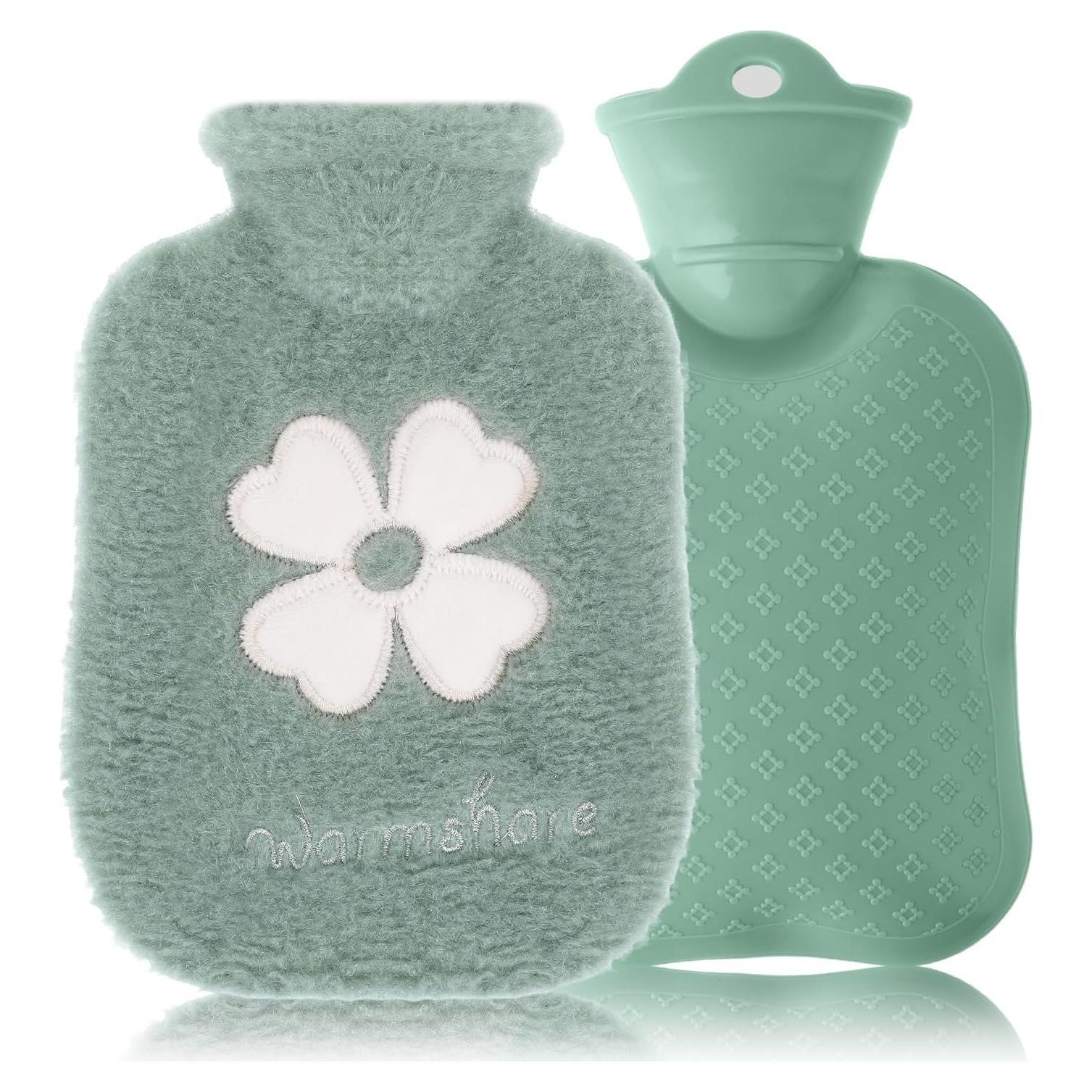 Bolsa de Agua Caliente 500ml DSLSQD Verde con Funda Suave