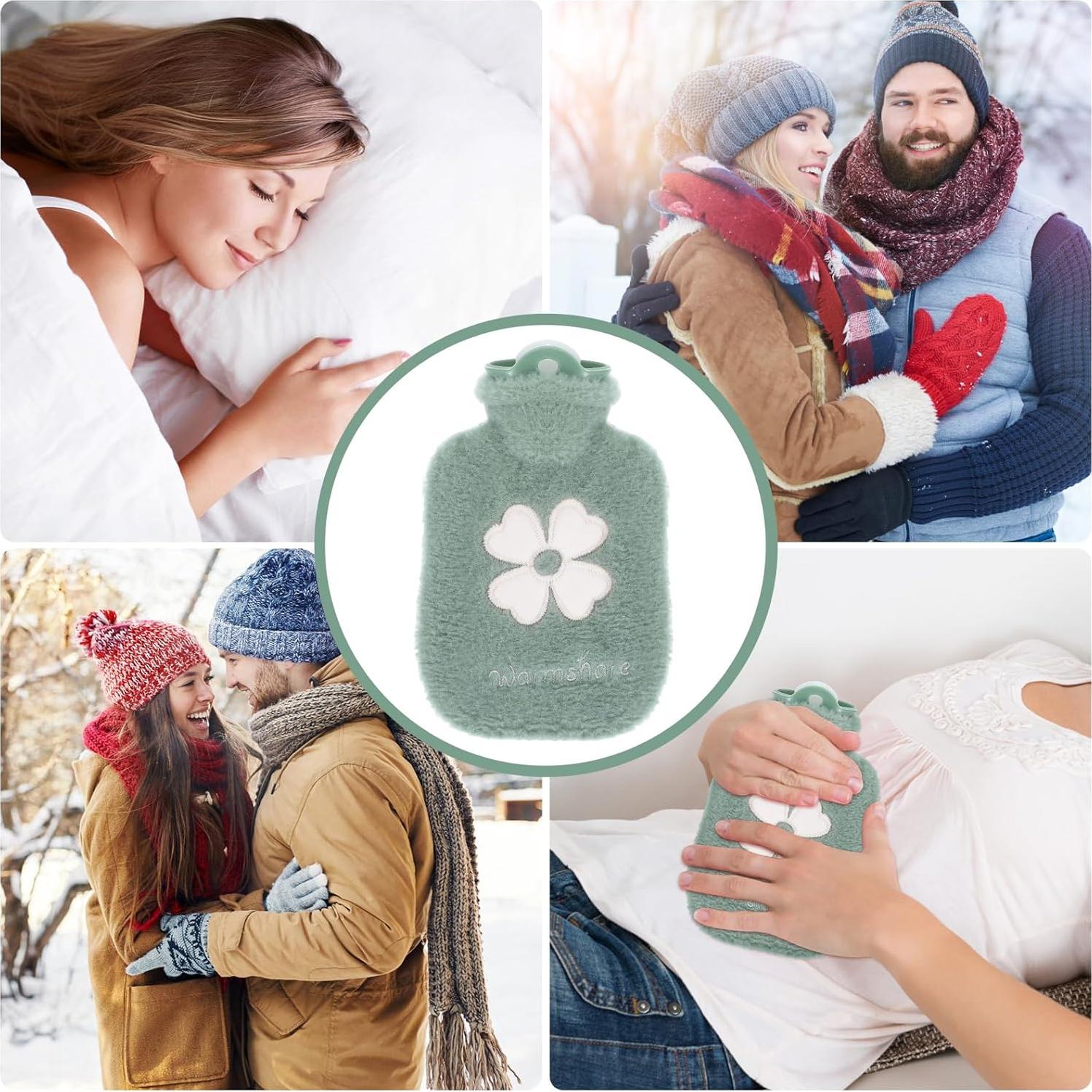 Bolsa de Agua Caliente 500ml DSLSQD Verde con Funda Suave