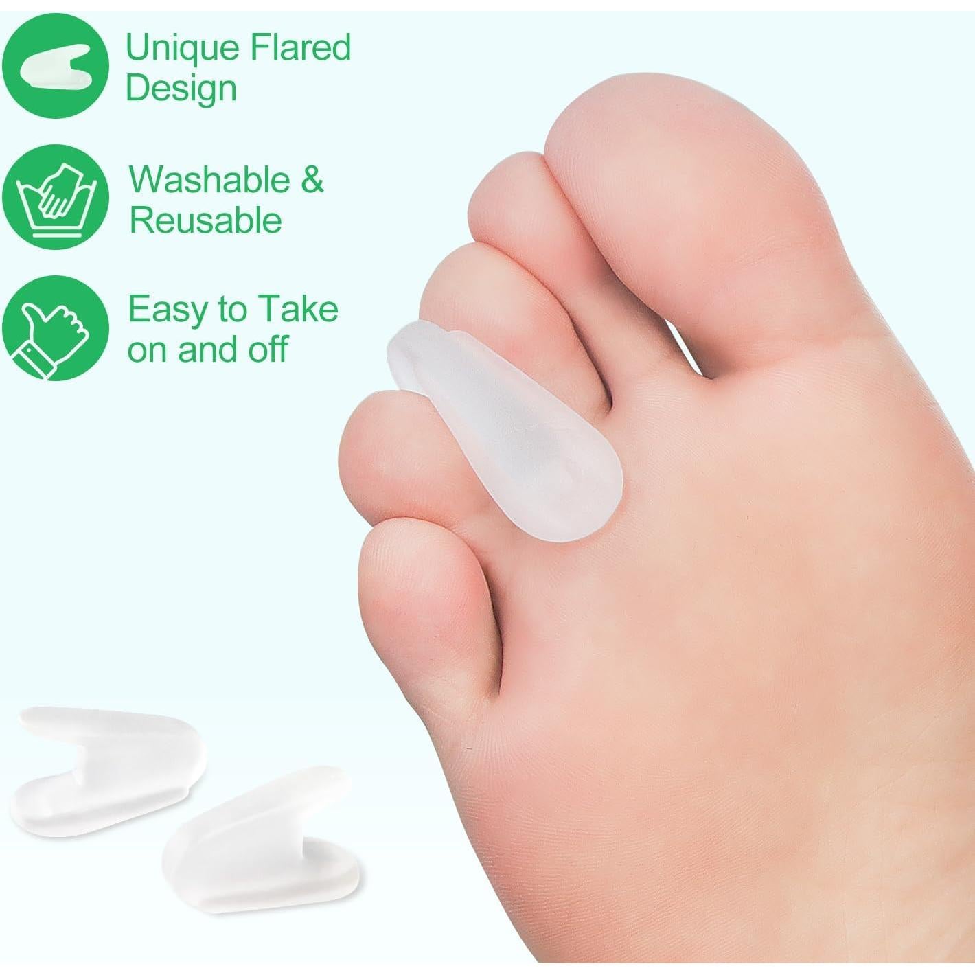 Separador de Dedos Mediano Niupiour - Alivio Juanetes, 10 Piezas