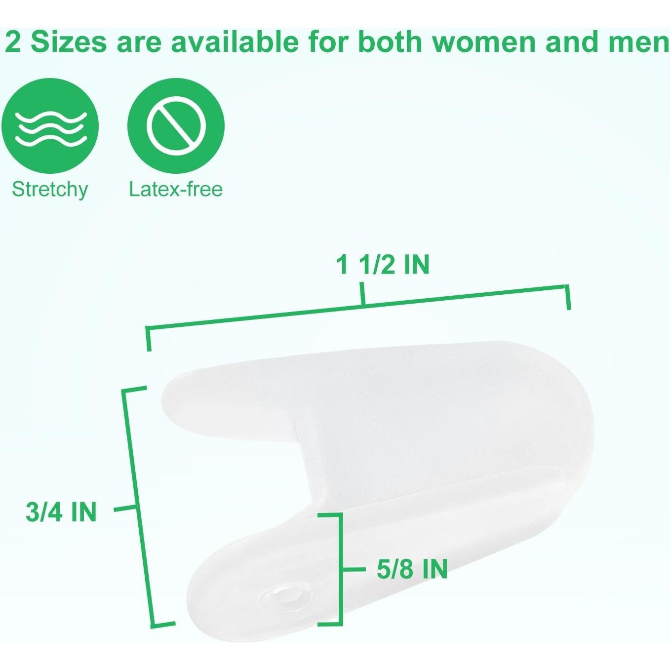 Separador de Dedos Mediano Niupiour - Alivio Juanetes, 10 Piezas
