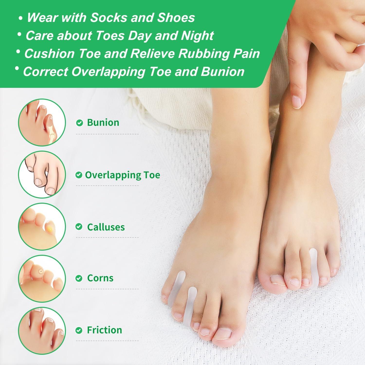 Separador de Dedos Mediano Niupiour - Alivio Juanetes, 10 Piezas