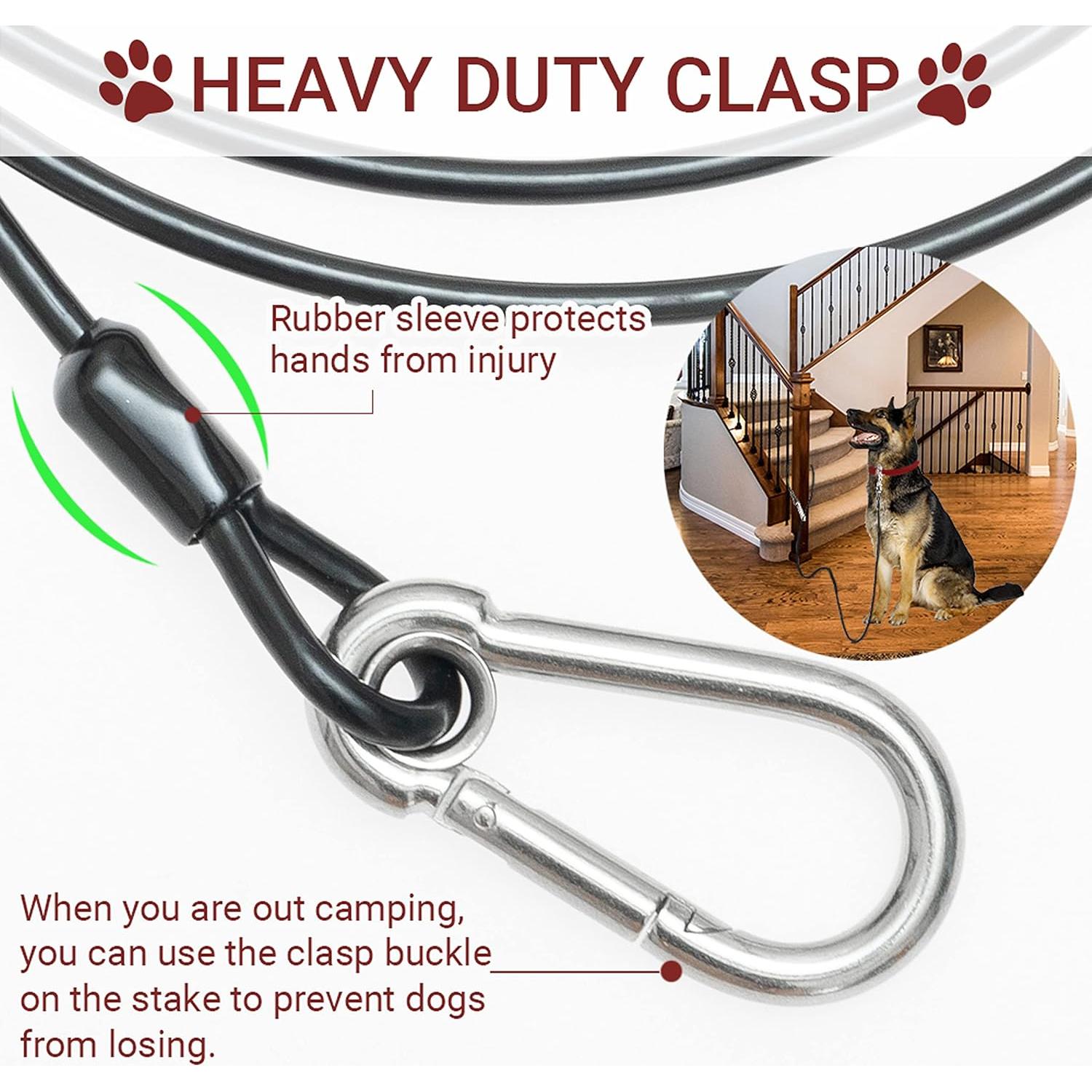 Correa para Perro PAWNISAW 1.52m Resistente con Mango Acolchado