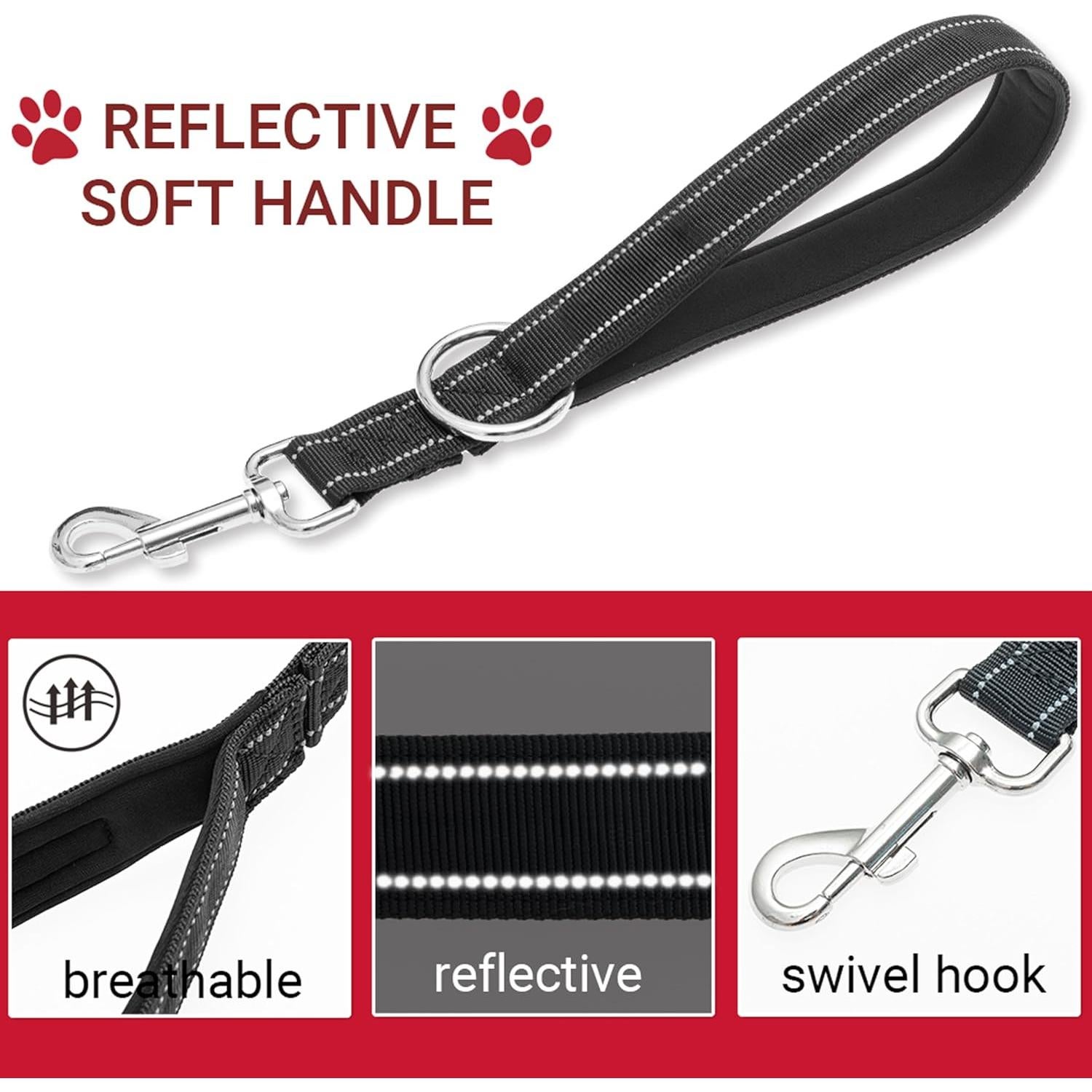 Correa para Perro PAWNISAW 1.52m Resistente con Mango Acolchado