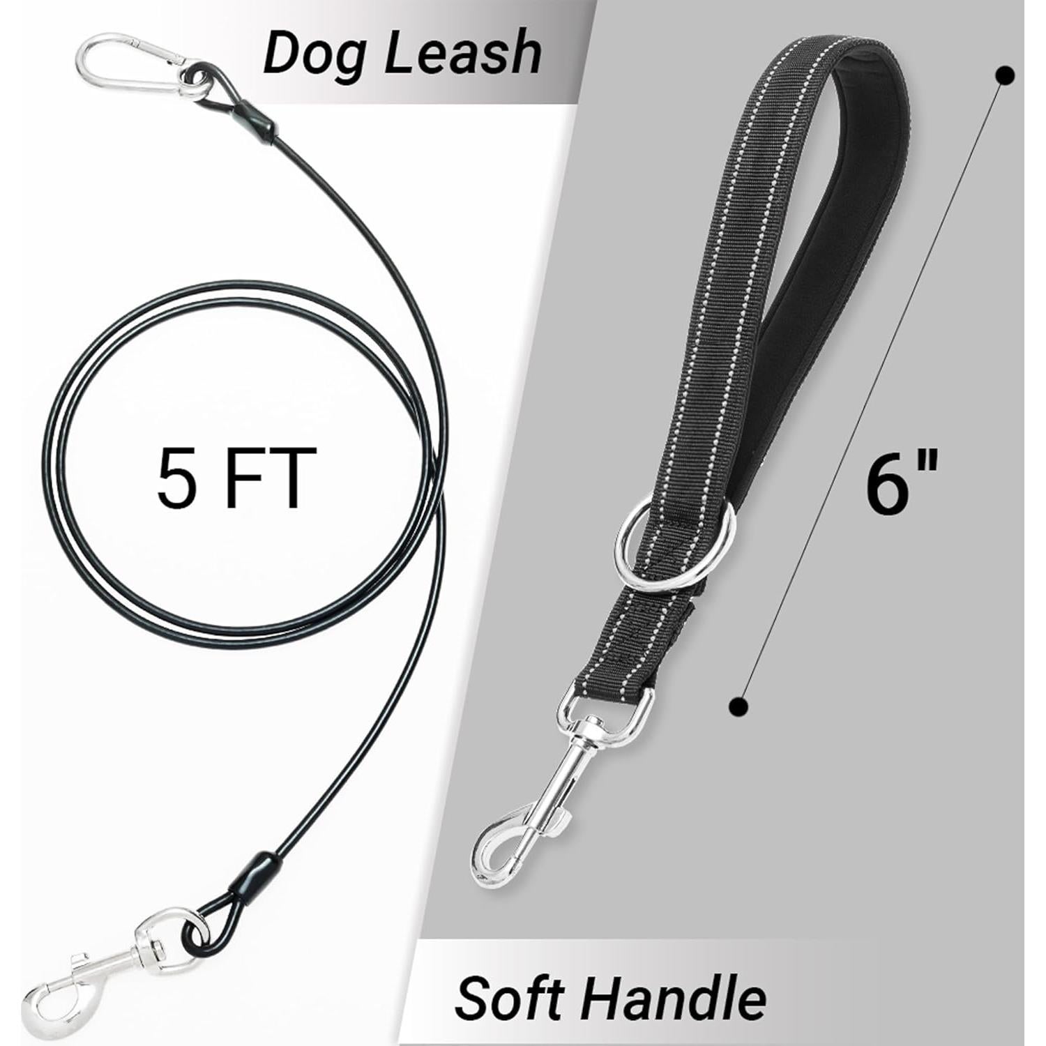 Correa para Perro PAWNISAW 1.52m Resistente con Mango Acolchado